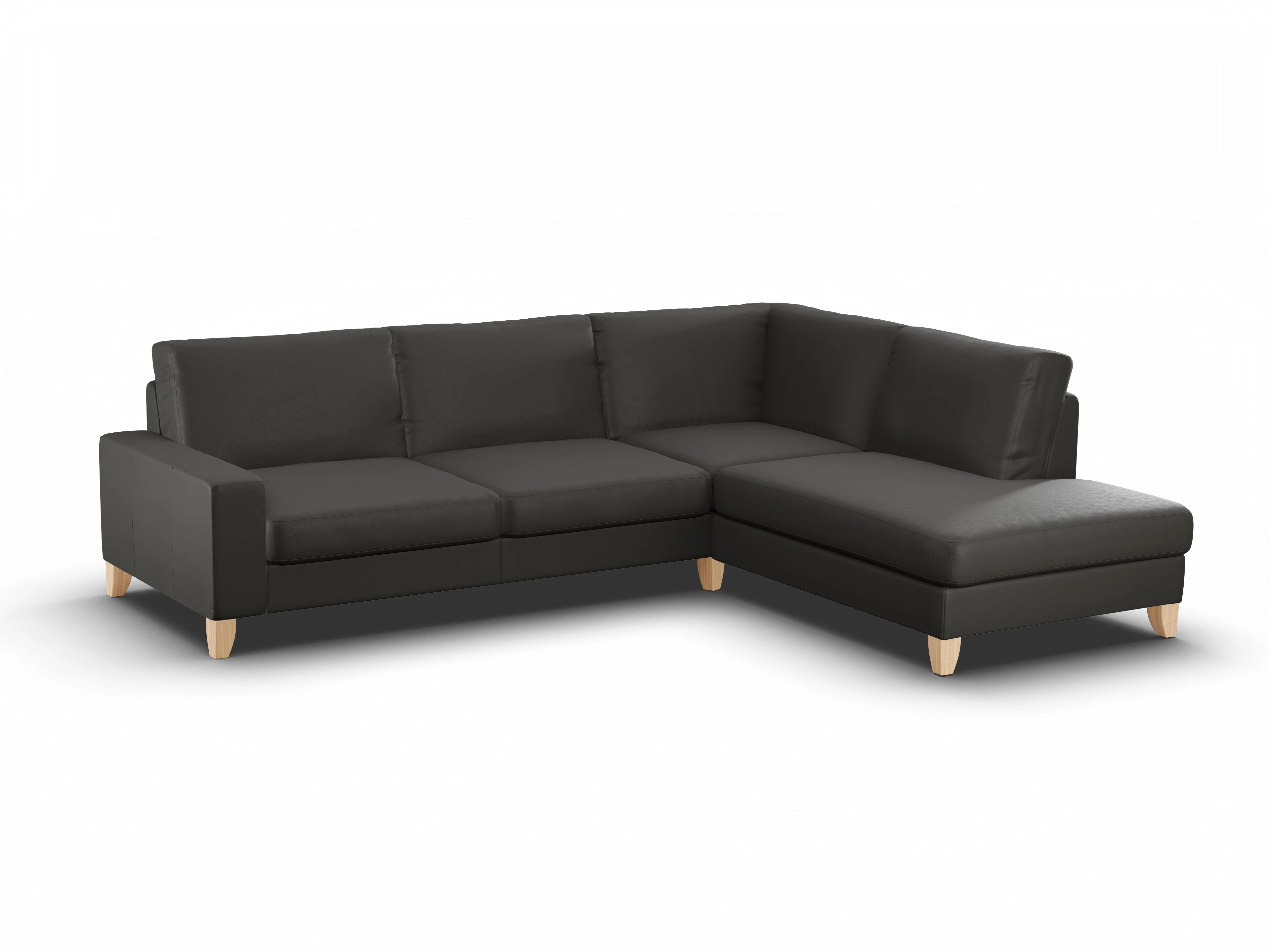 Ansicht des Produktes Casco 2.0 Ecksofa rechts Abschluss offen in Leder Grau