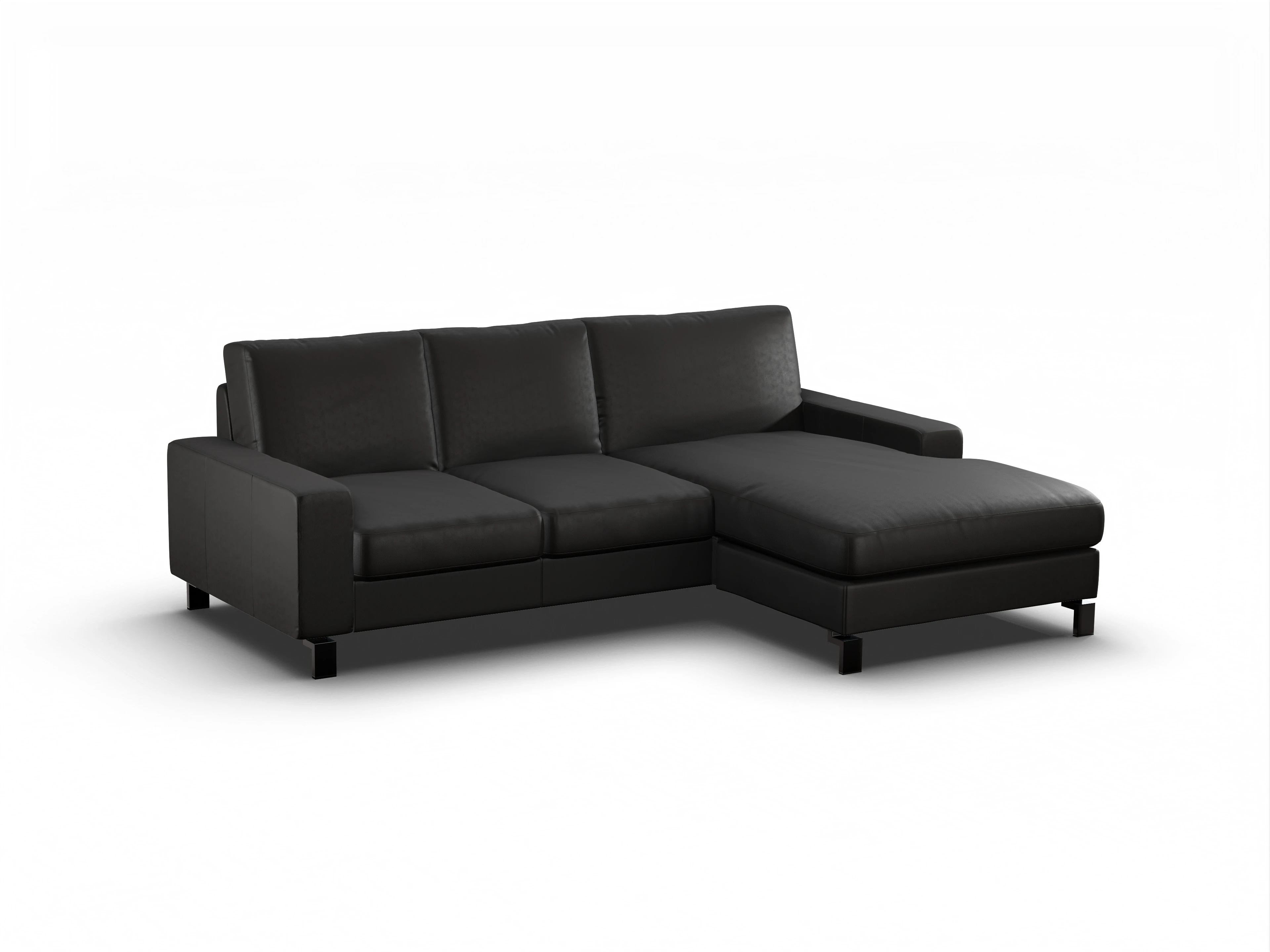 Ansicht des Produktes Casco 2.0 Ecksofa rechts Abschluss offen in Leder Grau