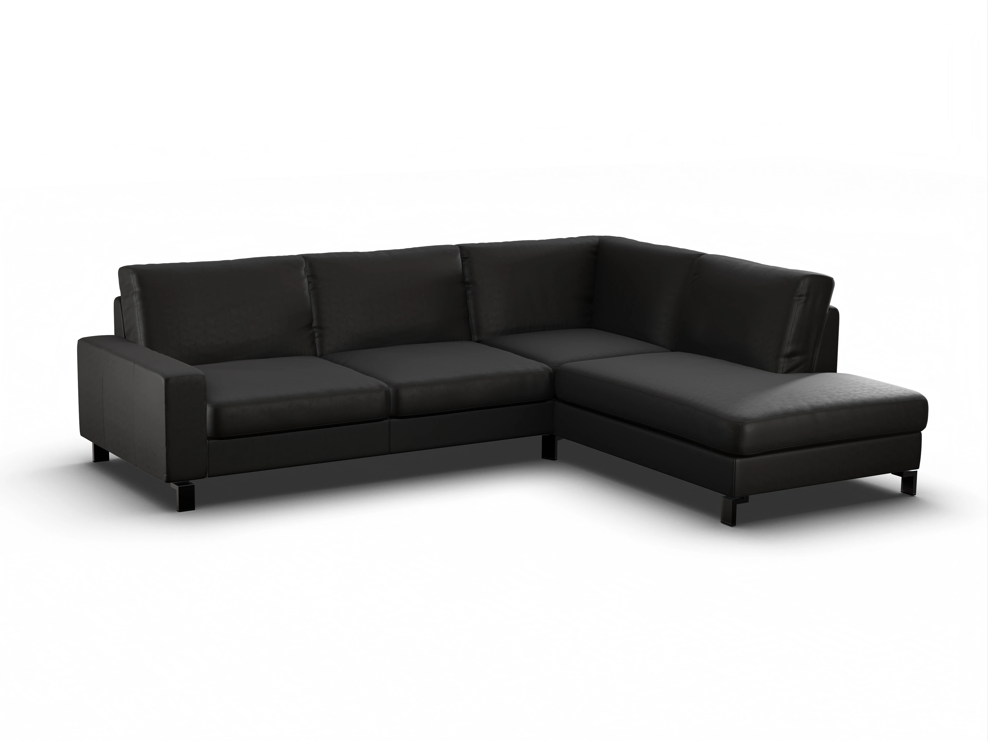 Ansicht des Produktes Casco 2.0 Ecksofa rechts Abschluss offen in Leder Grau