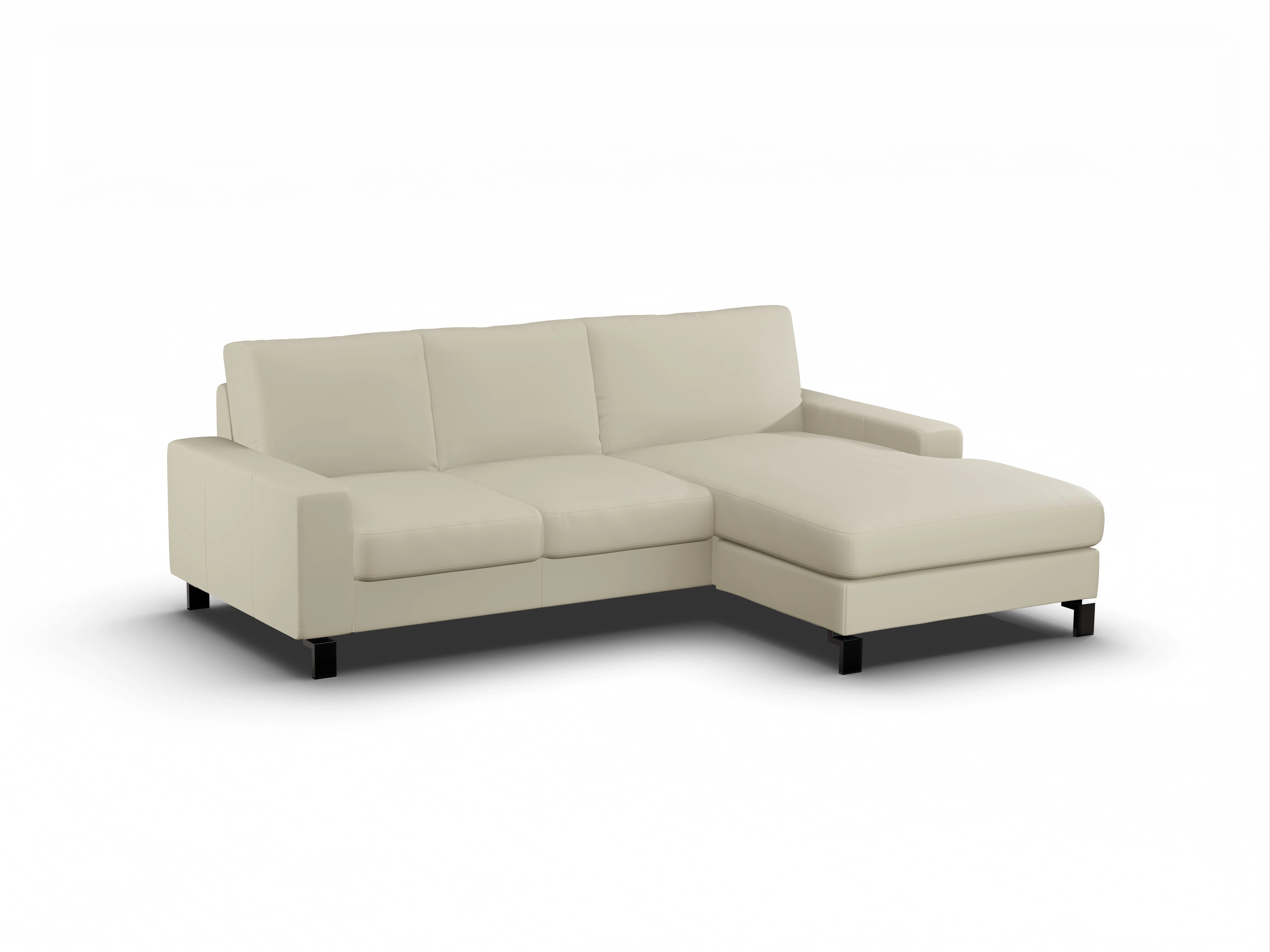 Ansicht des Produktes Casco 2.0 Ecksofa rechts Abschluss offen in Leder Beige