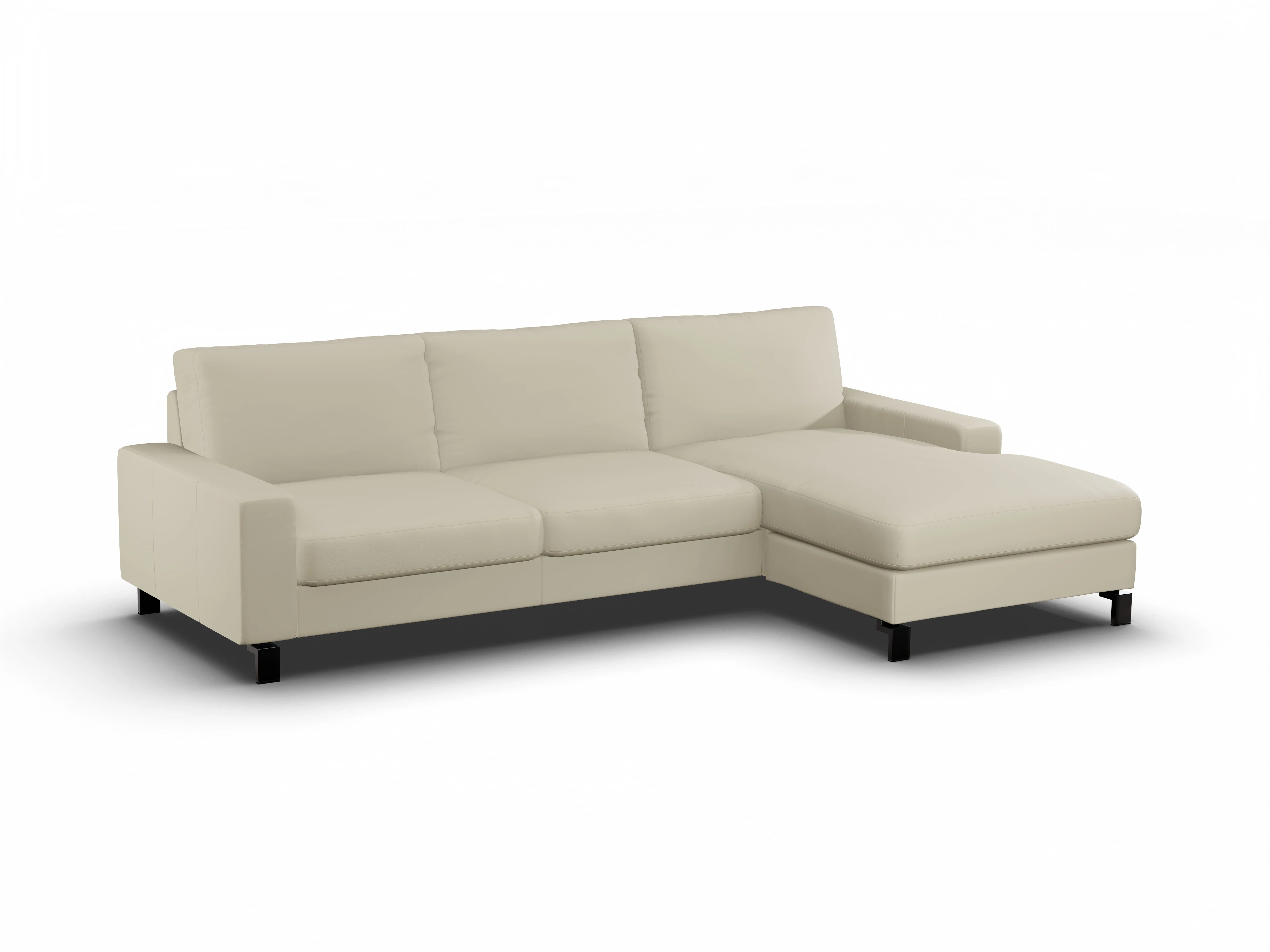 Ansicht des Produktes Casco 2.0 Ecksofa rechts Abschluss offen in Leder Beige