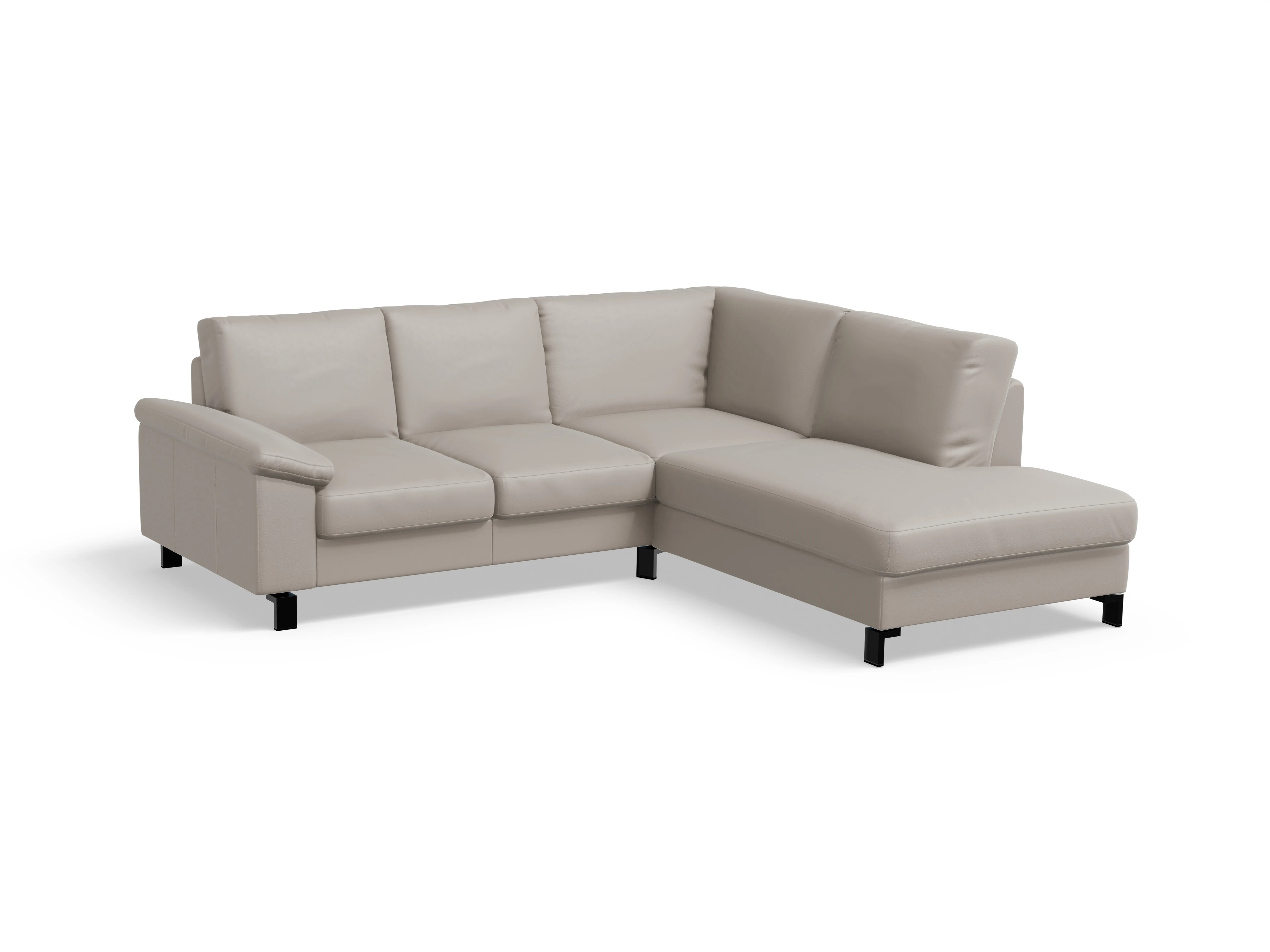 Ansicht des Produktes Casco 2.0 Ecksofa rechts Abschluss offen in Leder Braun