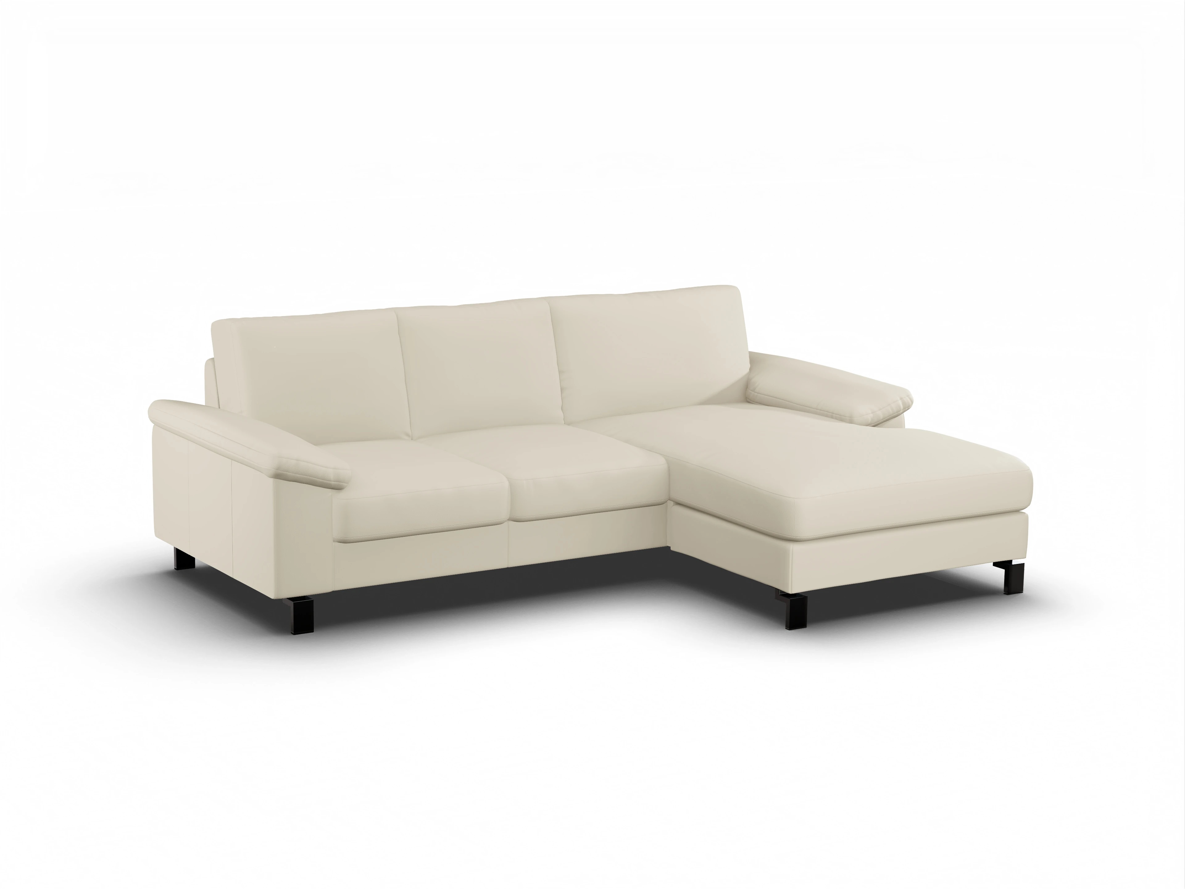 Ansicht des Produktes Casco 2.0 Ecksofa rechts Abschluss offen in Leder Beige
