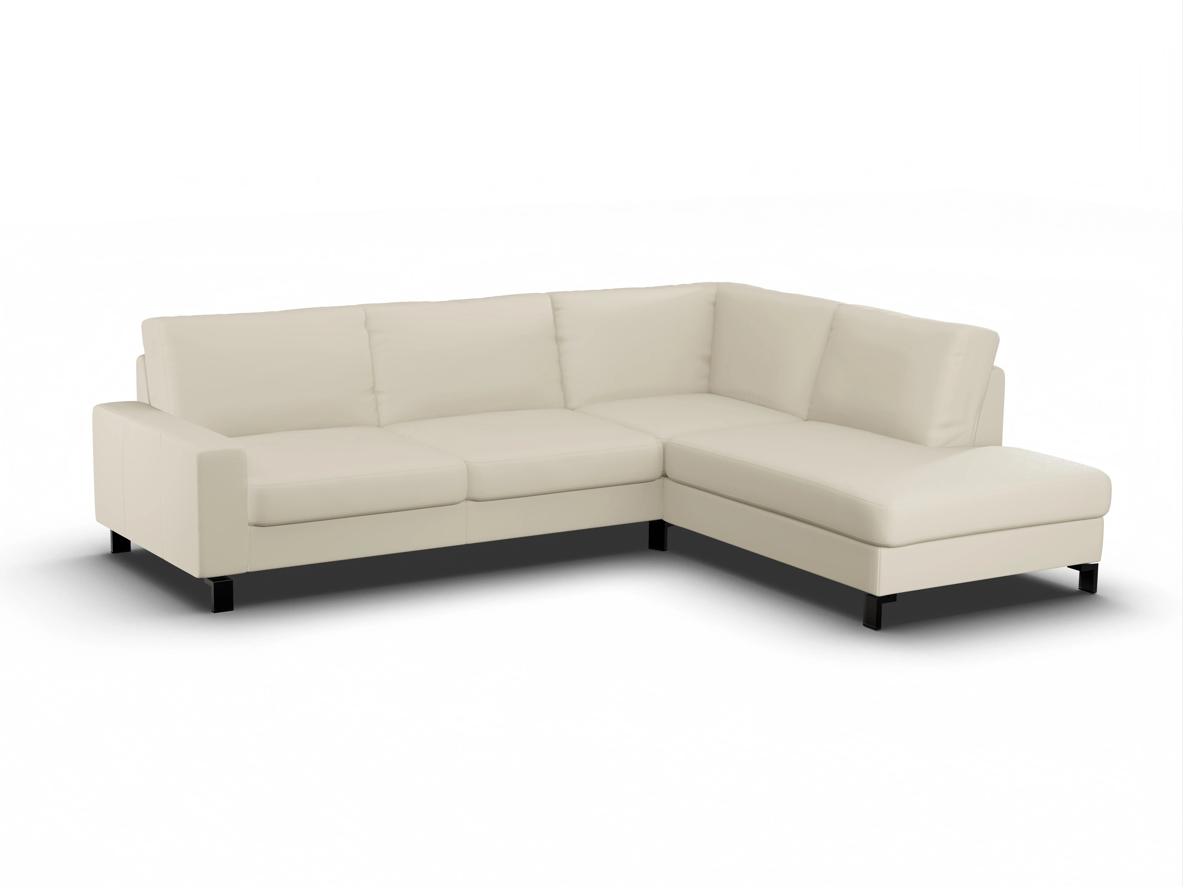 Ansicht des Produktes Casco 2.0 Ecksofa rechts Abschluss offen in Leder Beige