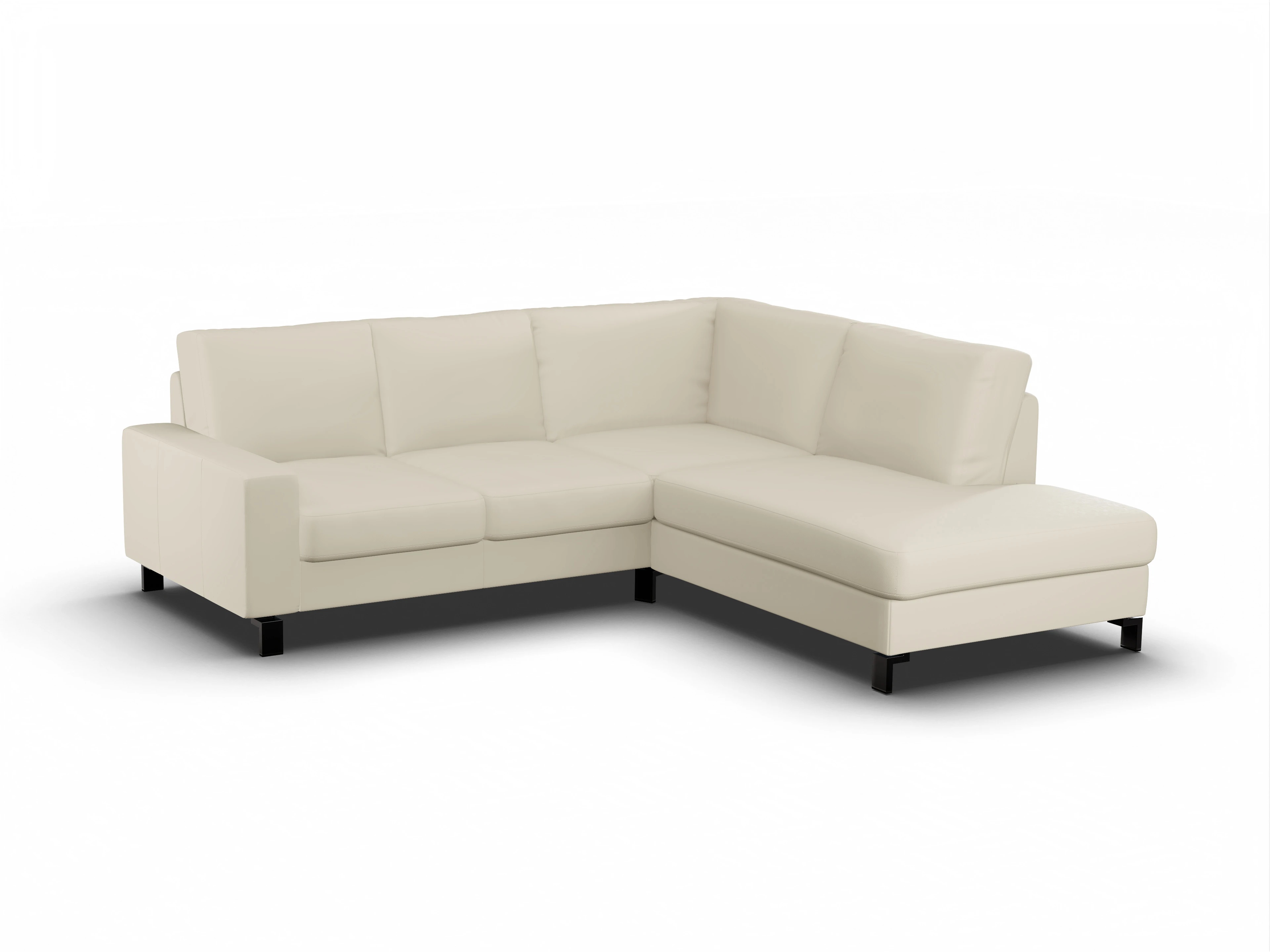 Ansicht des Produktes Casco 2.0 Ecksofa rechts Abschluss offen in Leder Beige