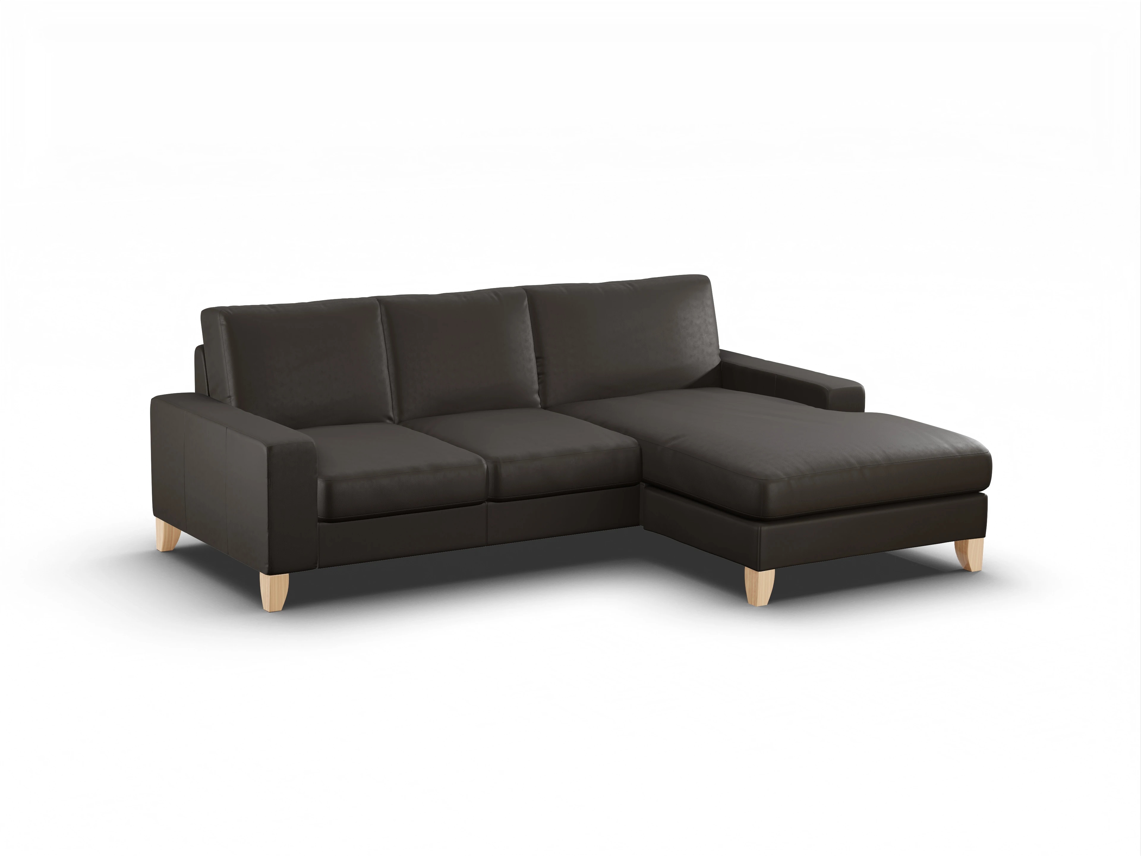 Ansicht des Produktes Casco 2.0 Ecksofa rechts Abschluss offen in Leder Braun