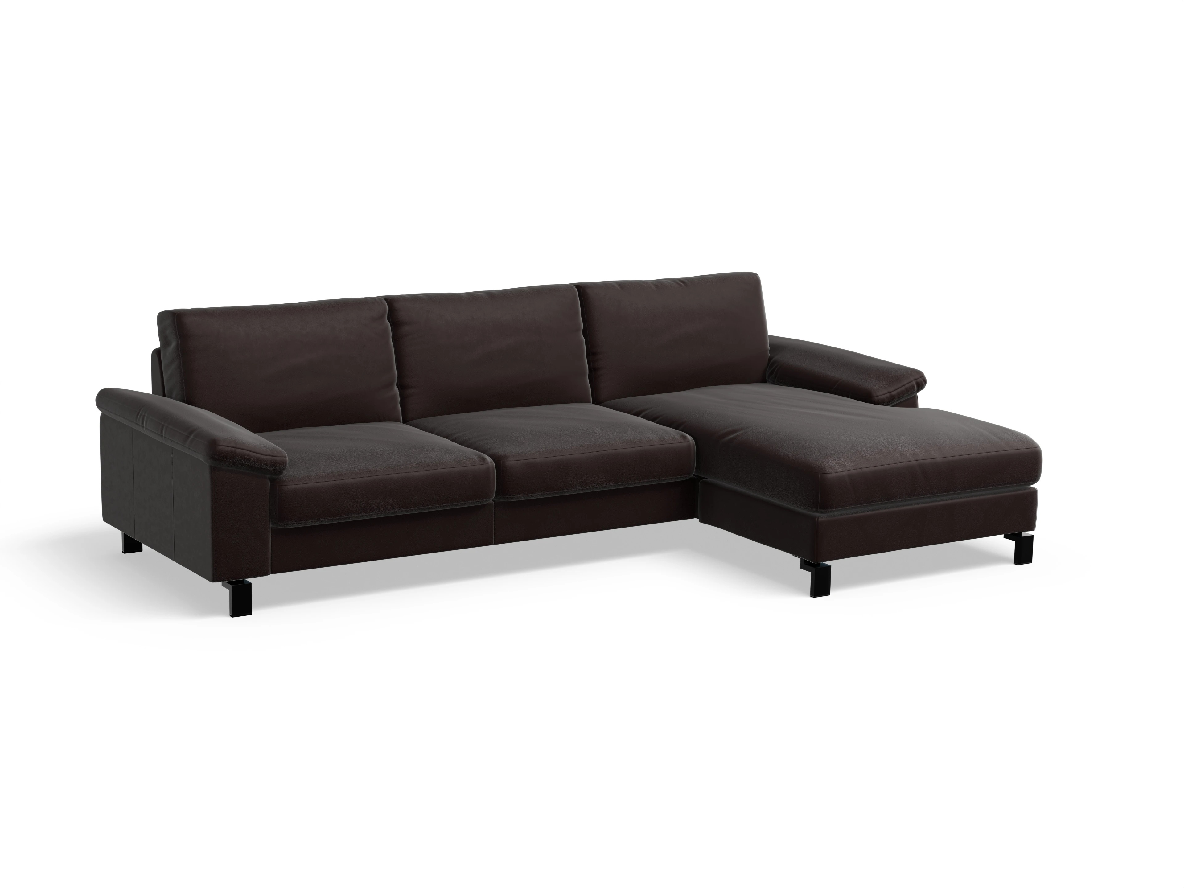 Ansicht des Produktes Casco 2.0 Ecksofa rechts Abschluss offen in Leder Braun