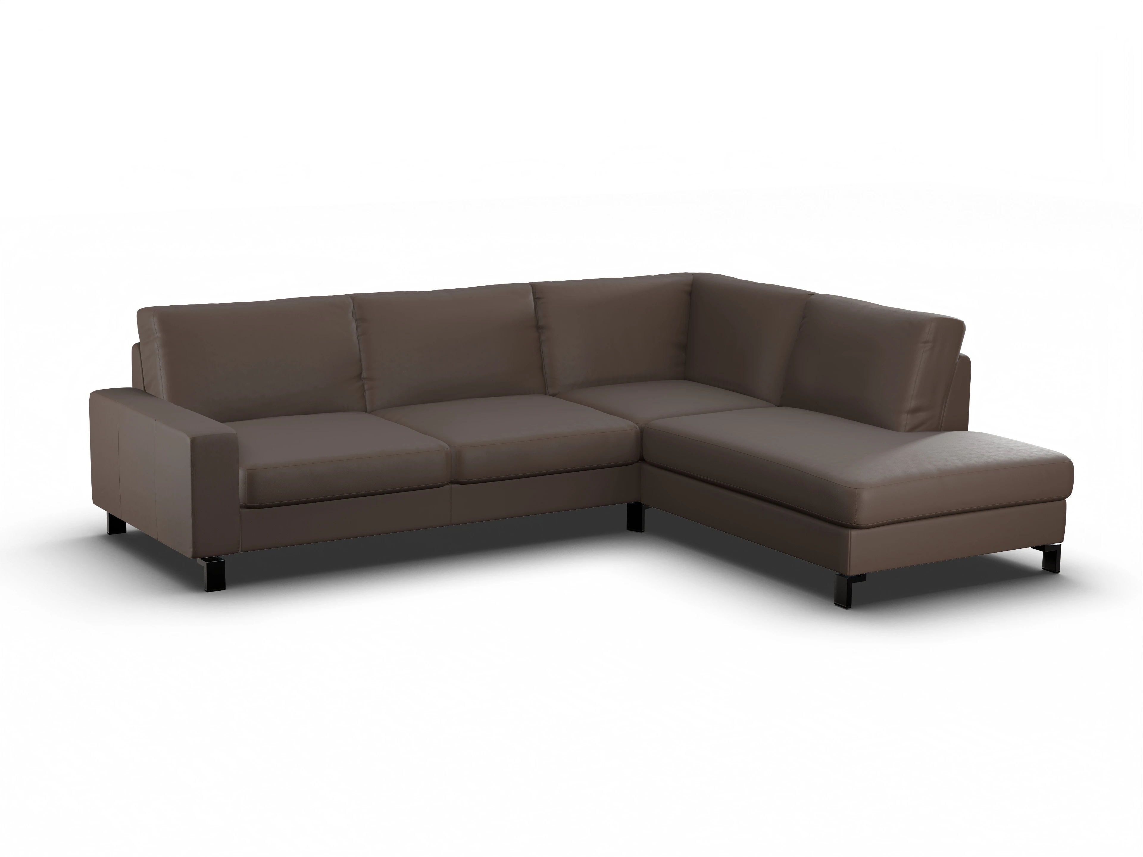 Ansicht des Produktes Casco 2.0 Ecksofa rechts Abschluss offen in Leder Braun