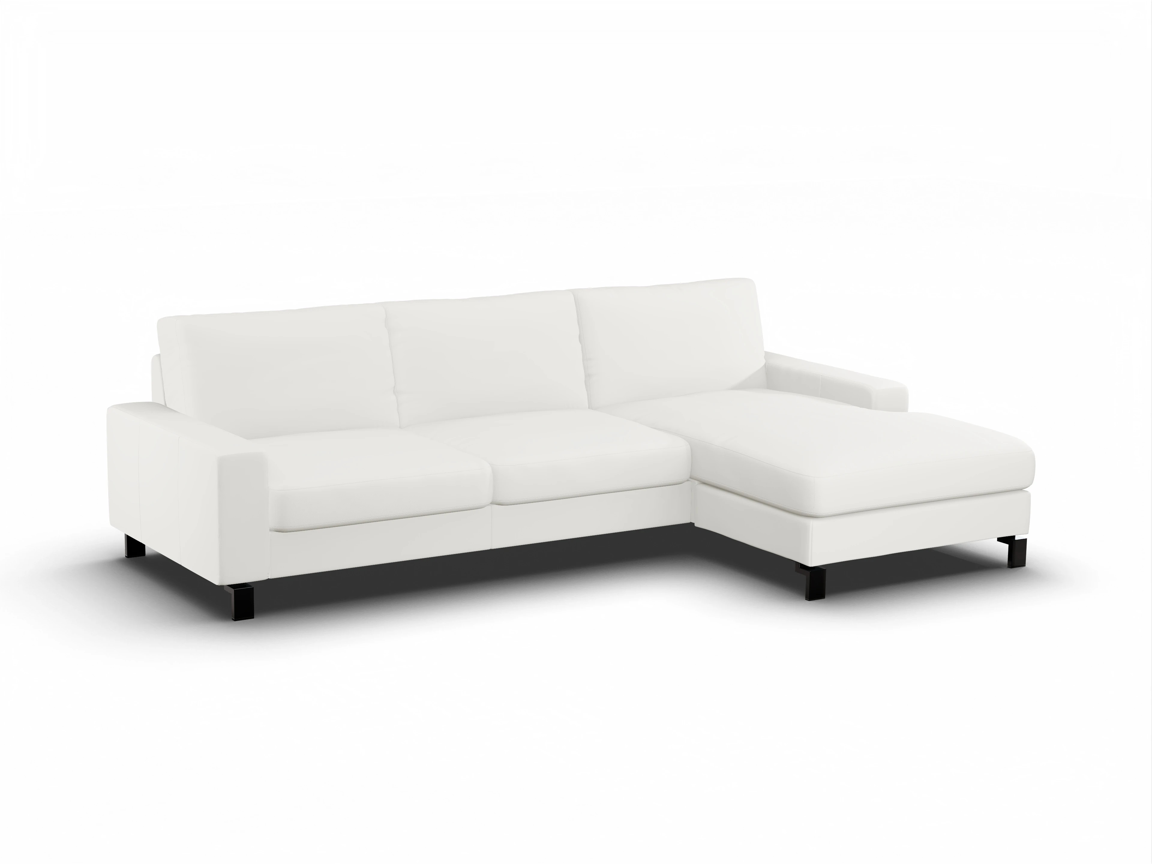 Ansicht des Produktes Casco 2.0 Ecksofa rechts Abschluss offen in Leder Weiss