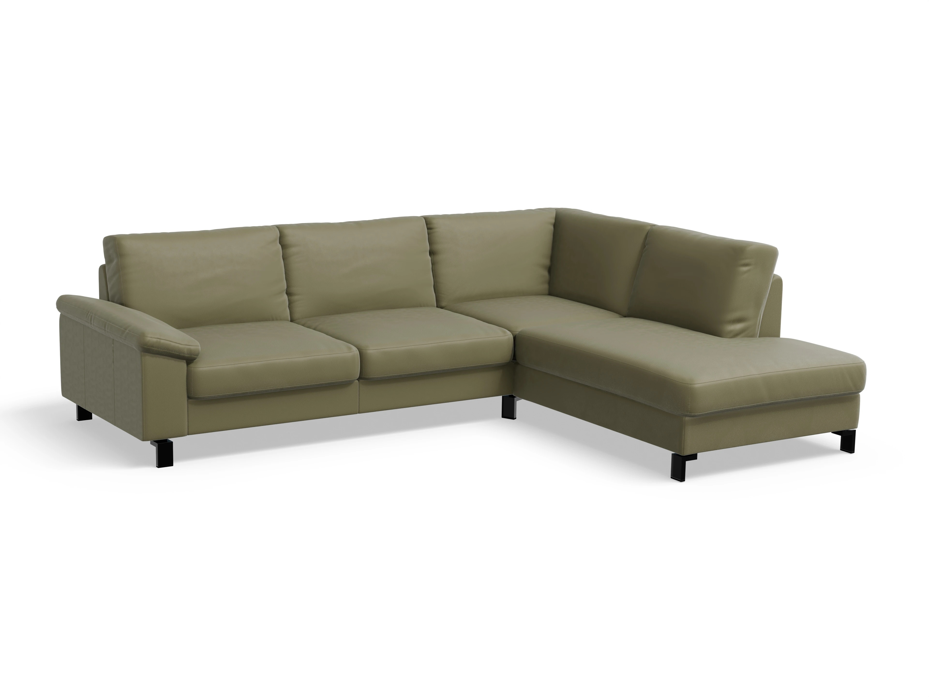 Ansicht des Produktes Casco 2.0 Ecksofa rechts Abschluss offen in Leder Braun