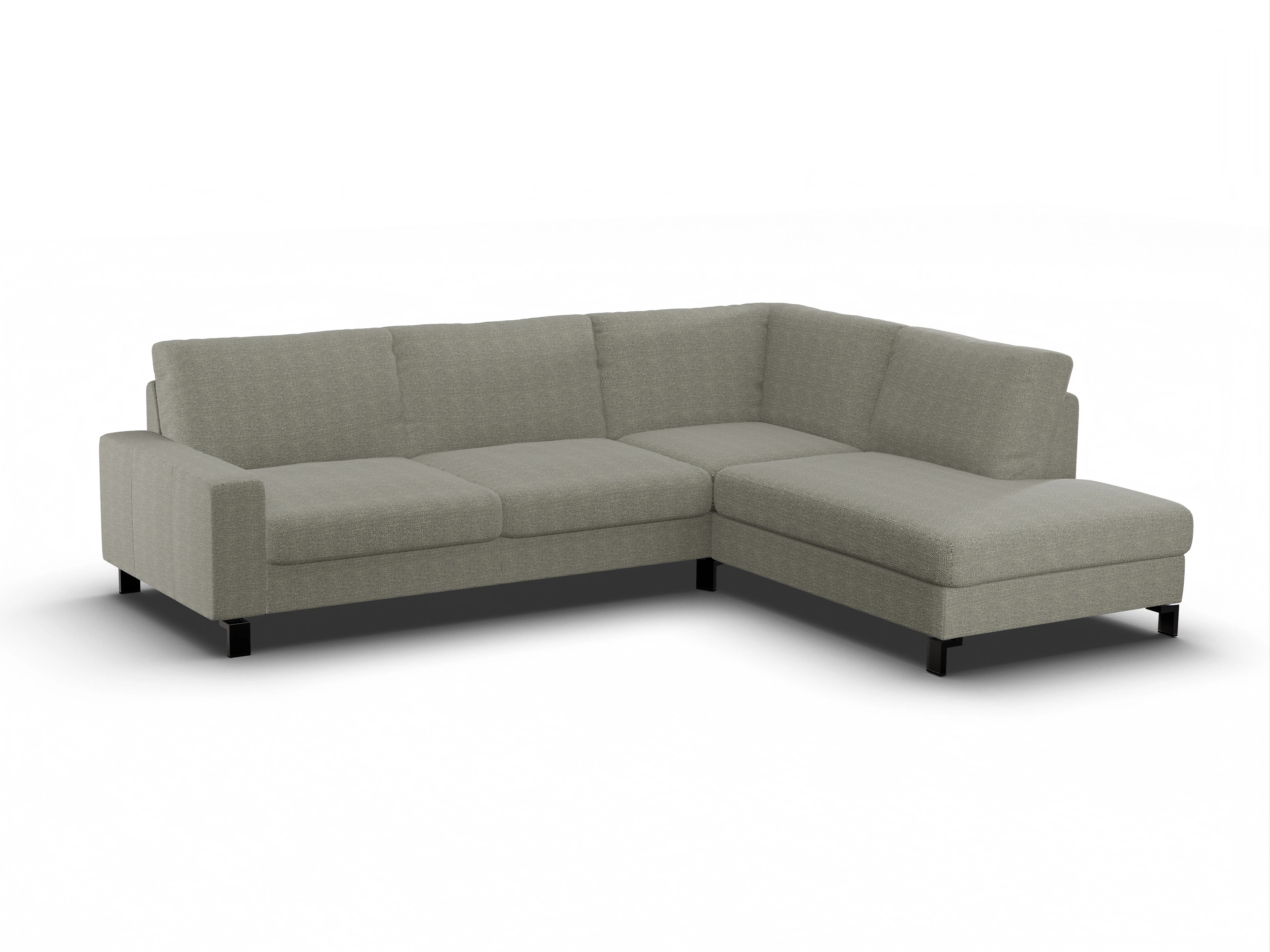 Ansicht des Produktes Casco 2.0 Ecksofa rechts Abschluss offen in Stoff Grau