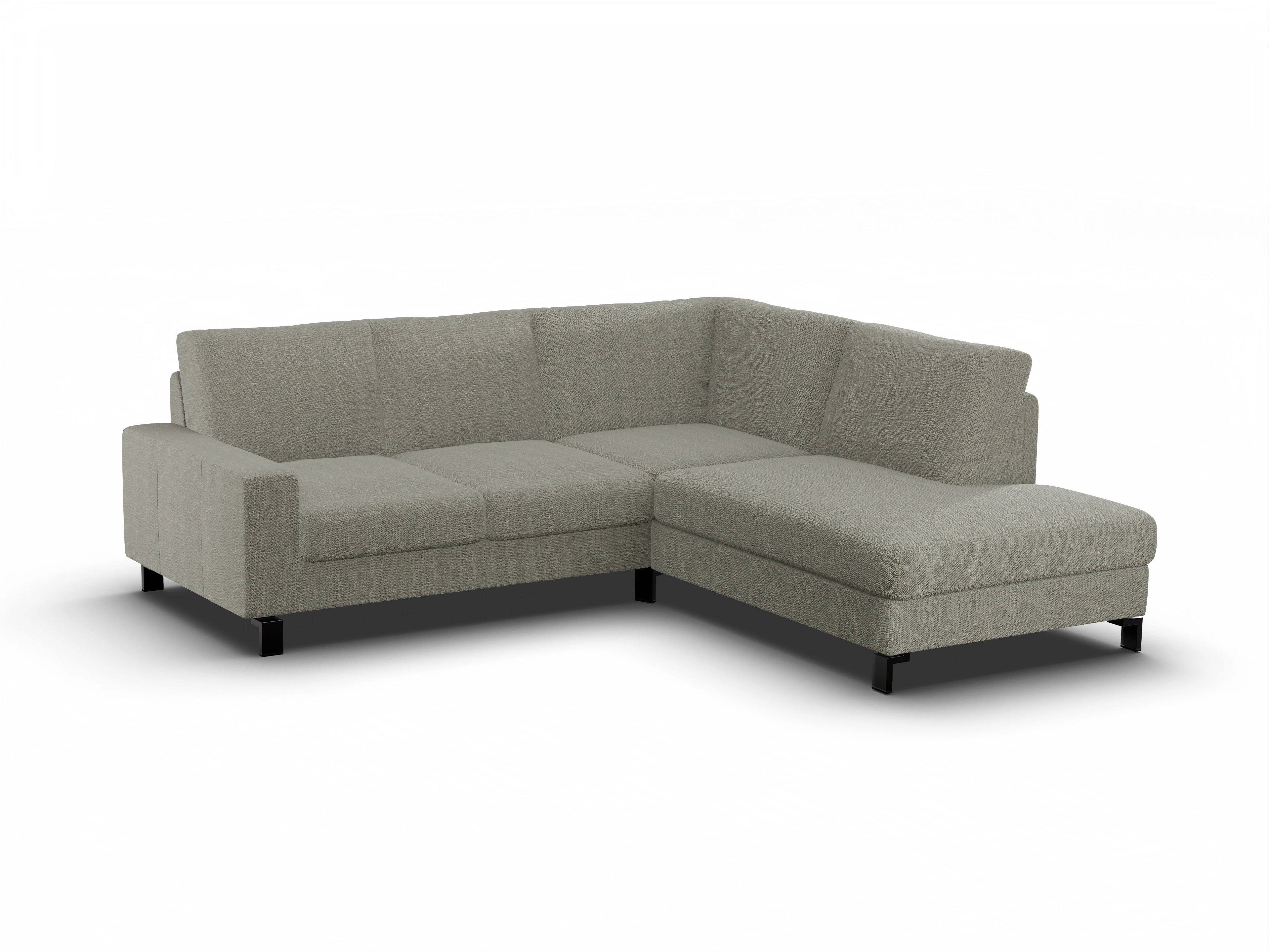 Ansicht des Produktes Casco 2.0 Ecksofa rechts Abschluss offen in Stoff Grau