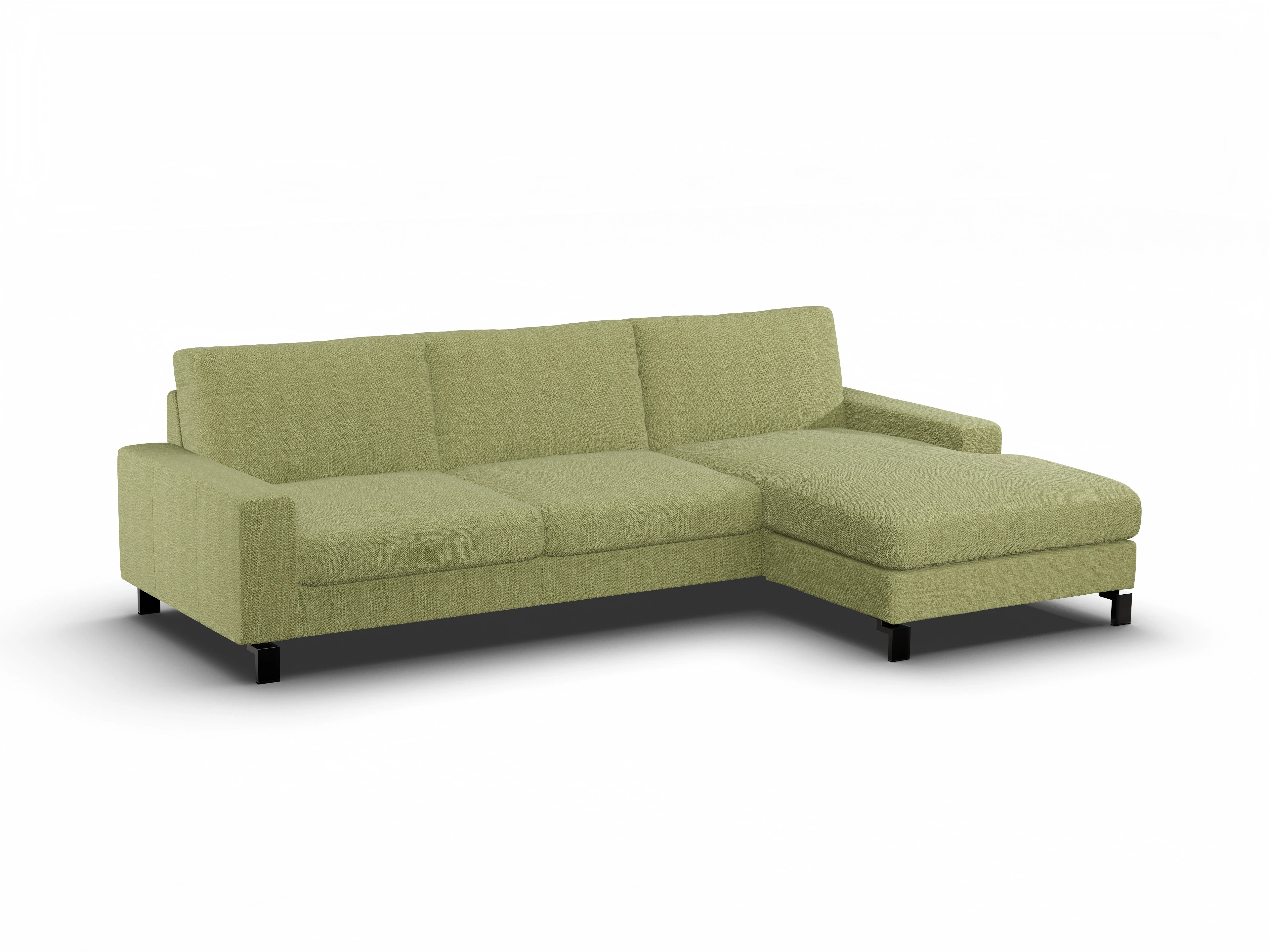 Ansicht des Produktes Casco 2.0 Ecksofa rechts Abschluss offen in Stoff Grün