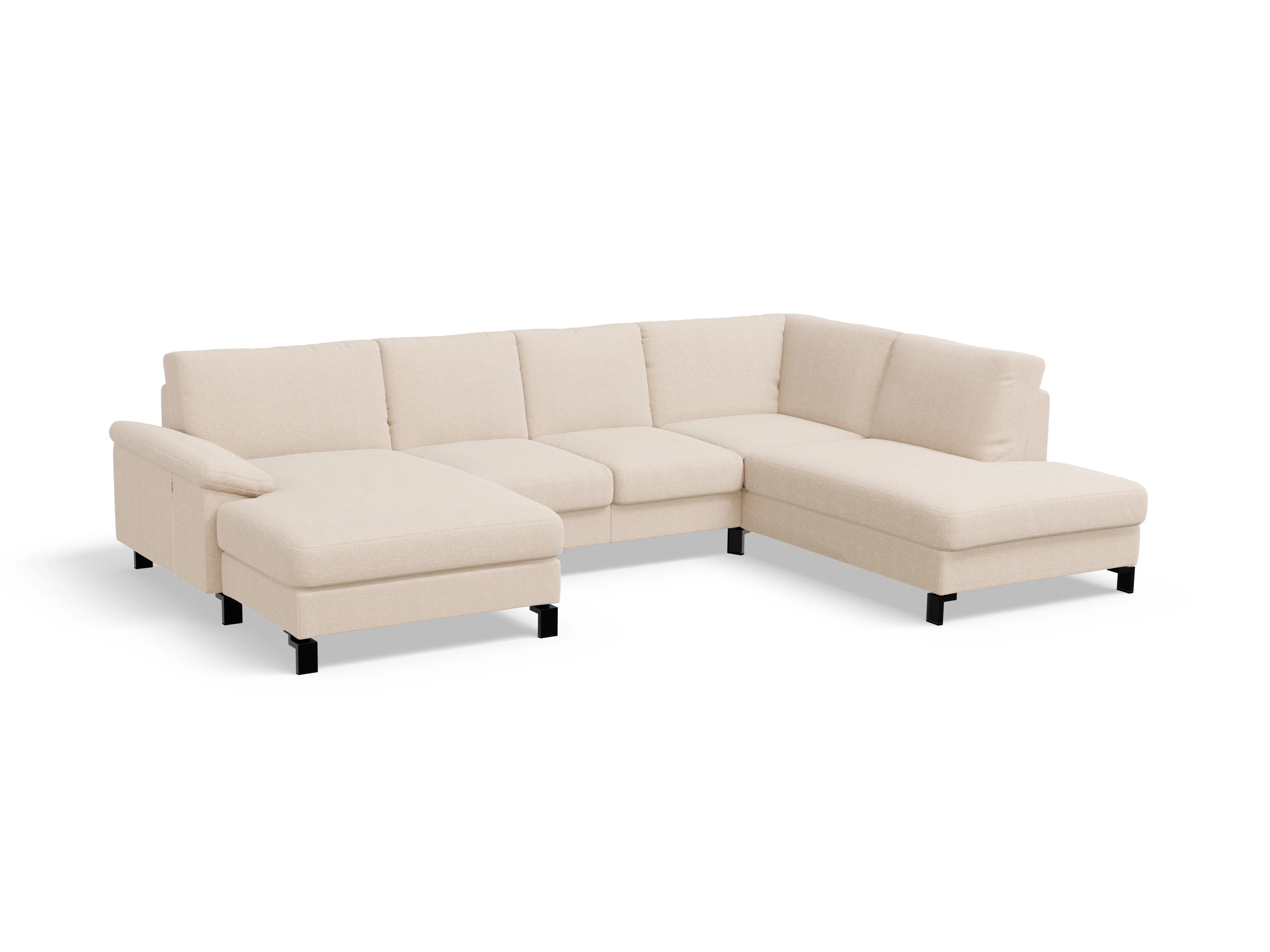 Ansicht des Produktes Casco 2.0 Wohnlandschaft offen beidseitig in Stoff Beige