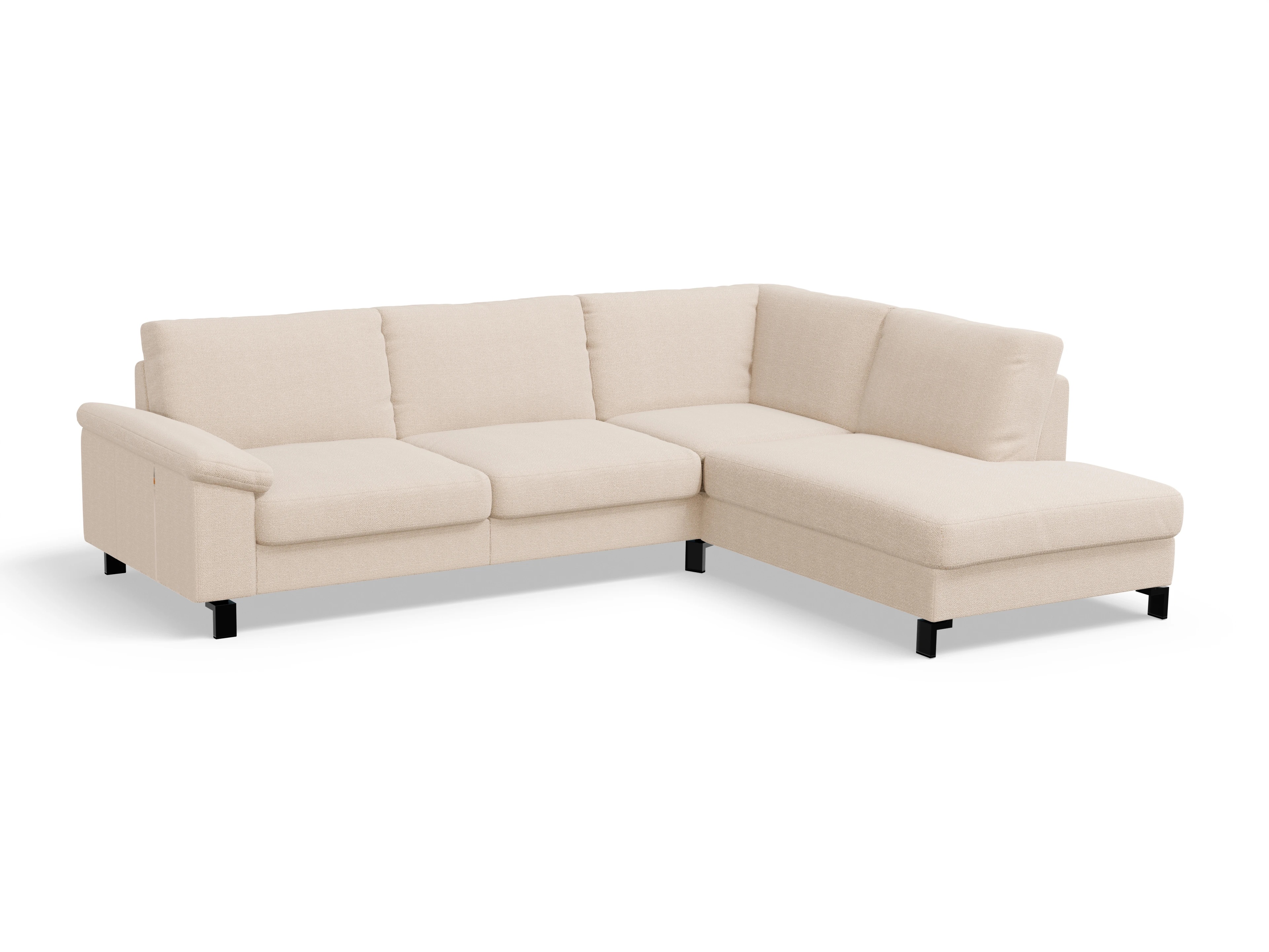 Ansicht des Produktes Casco 2.0 Ecksofa rechts Abschluss offen in Stoff Beige