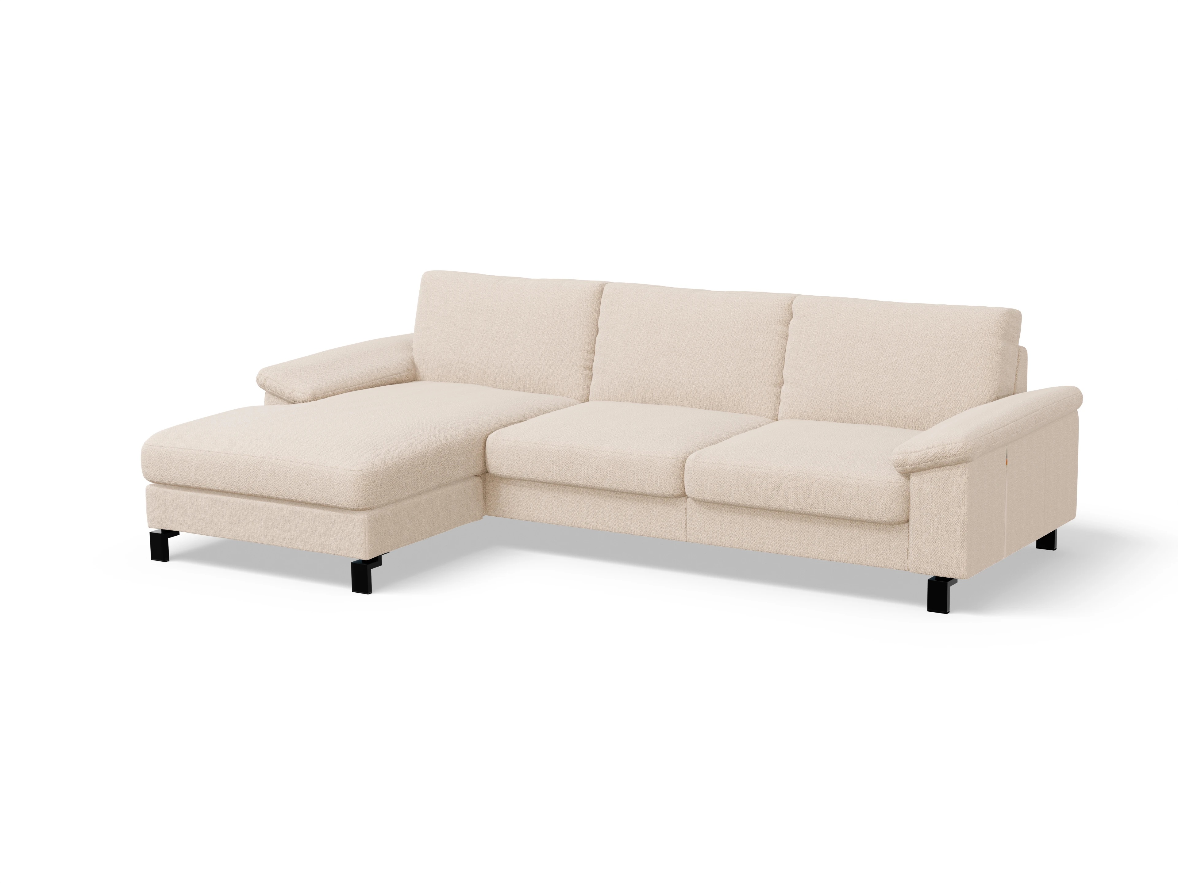 Ansicht des Produktes Casco 2.0 Ecksofa links Abschluss offen in Stoff Beige