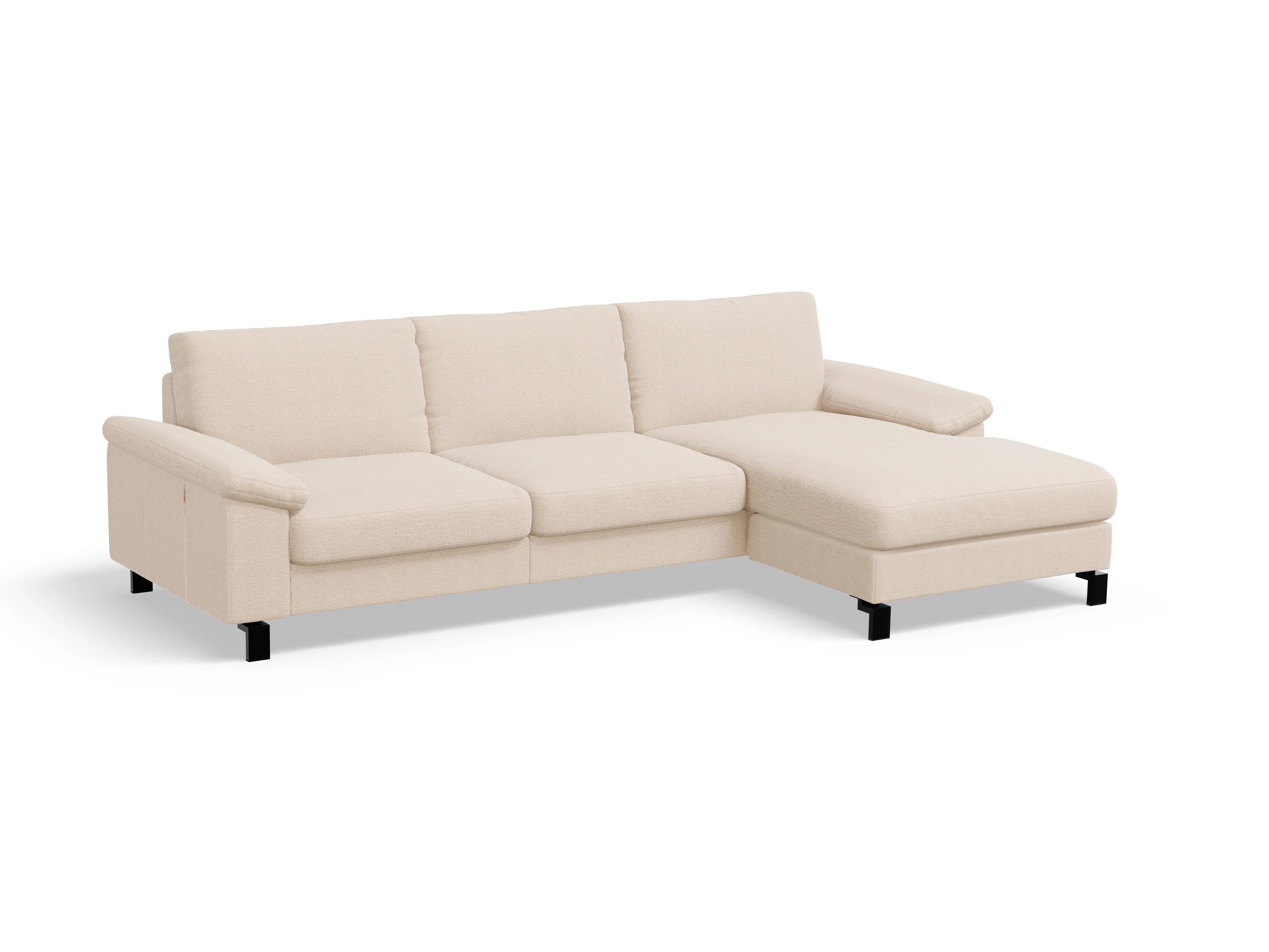 Ansicht des Produktes Casco 2.0 Ecksofa rechts Abschluss offen in Stoff Beige