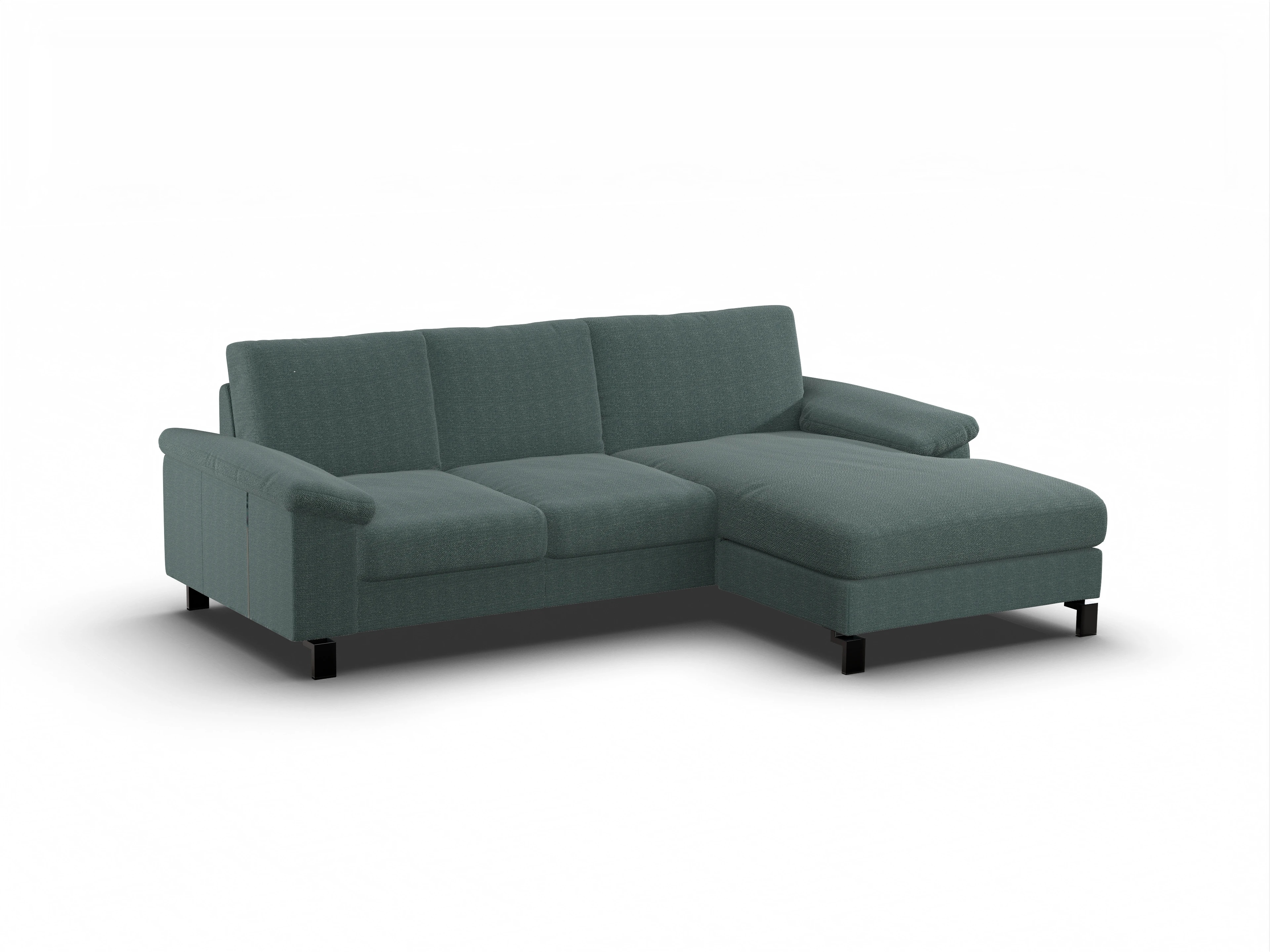 Ansicht des Produktes Casco 2.0 Ecksofa rechts Abschluss offen in Stoff Blau