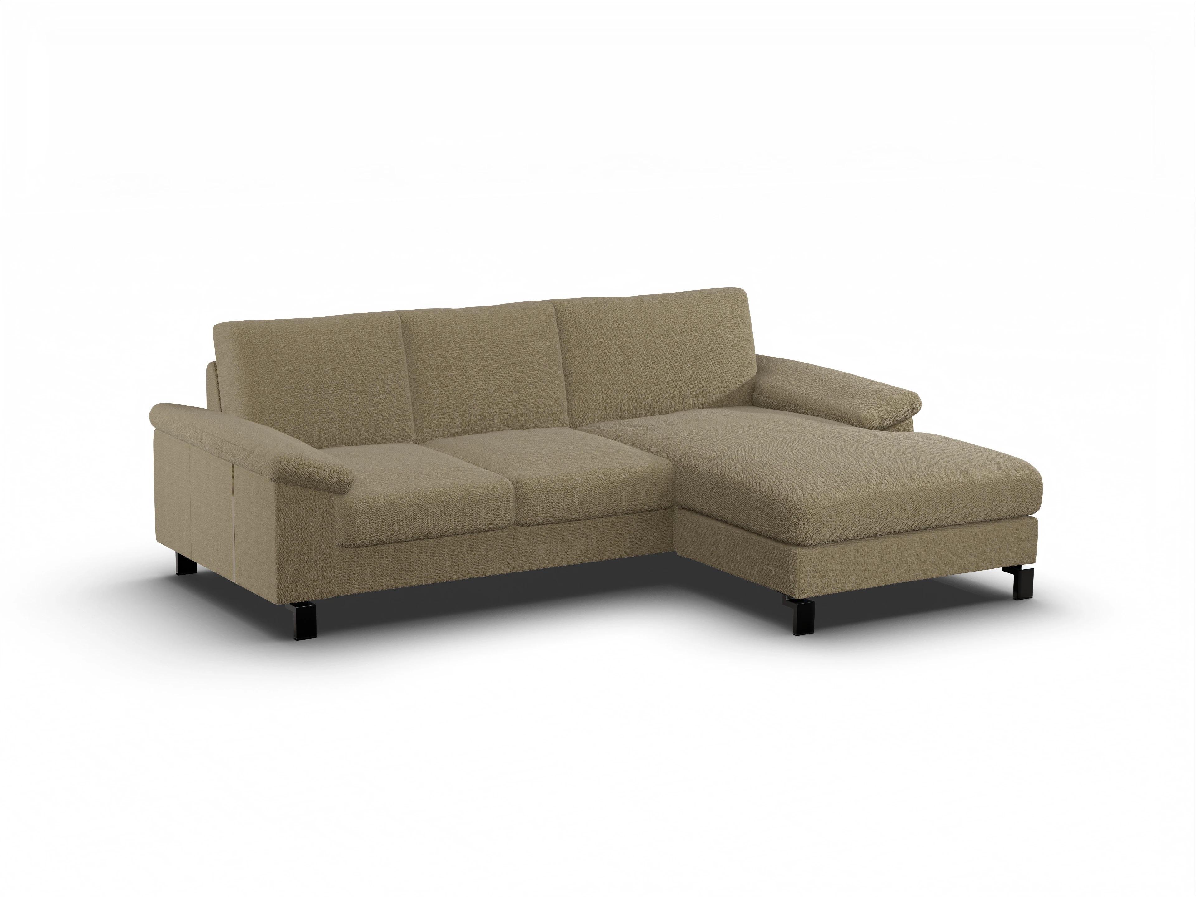 Ansicht des Produktes Casco 2.0 Ecksofa rechts Abschluss offen in Stoff Beige