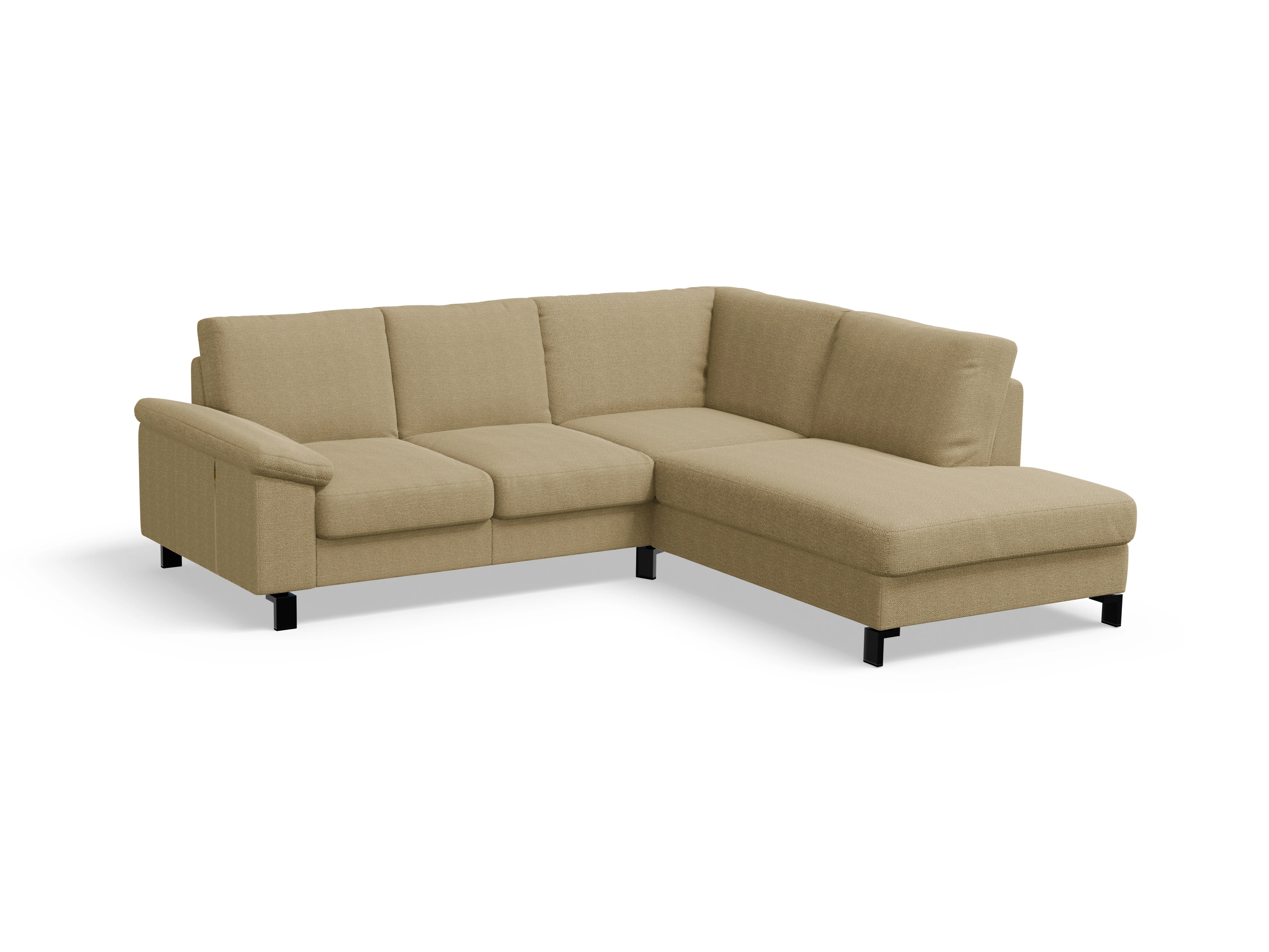 Casco Ecksofa UM Small R Ansicht des Produktes Casco 2.0 Ecksofa rechts Abschluss offen in Stoff Beige