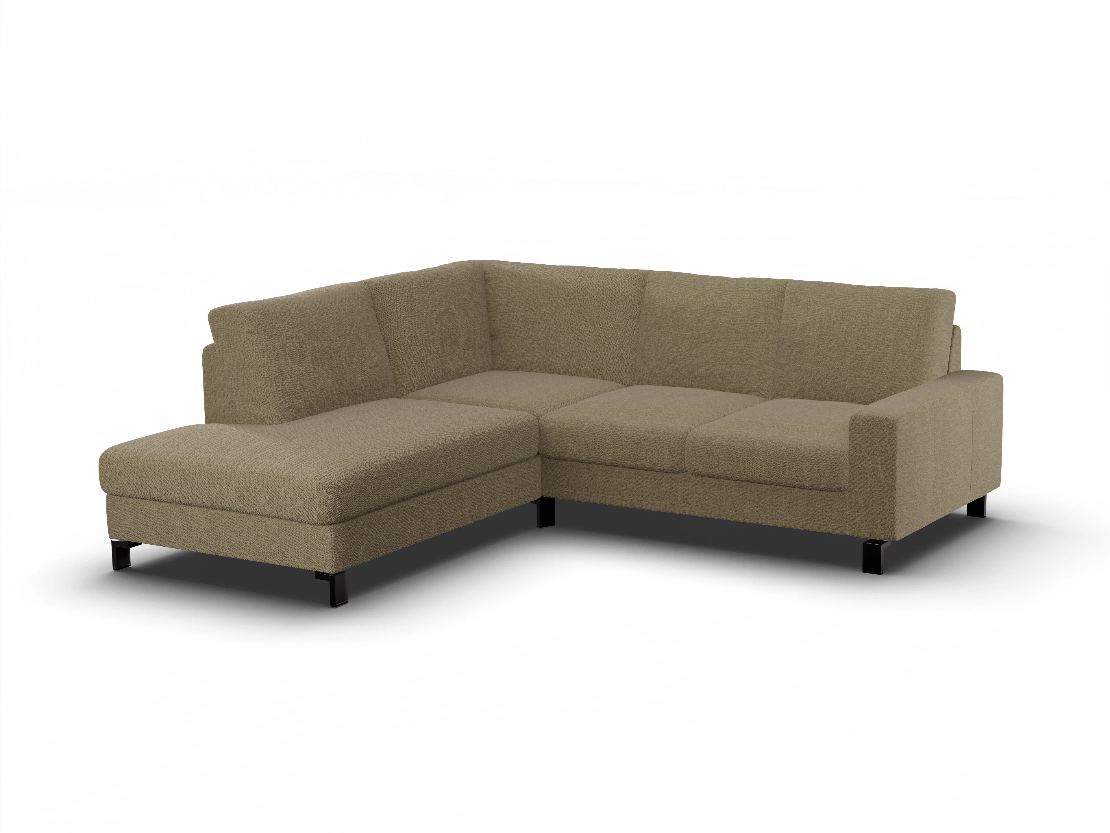 Ansicht des Produktes Casco 2.0 Ecksofa links Abschluss offen in Stoff Beige