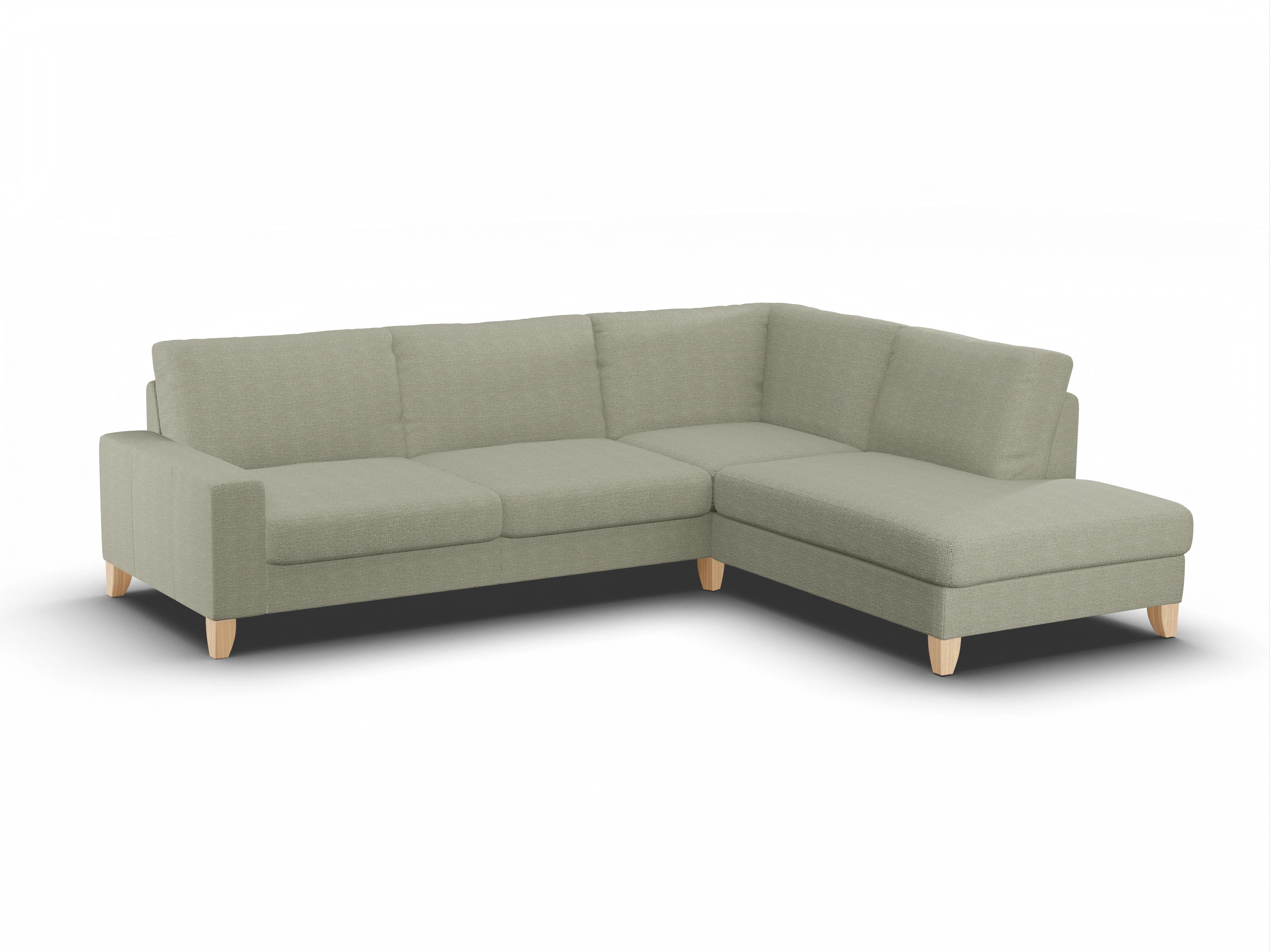 Ansicht des Produktes Casco 2.0 Ecksofa rechts Abschluss offen in Stoff Grau