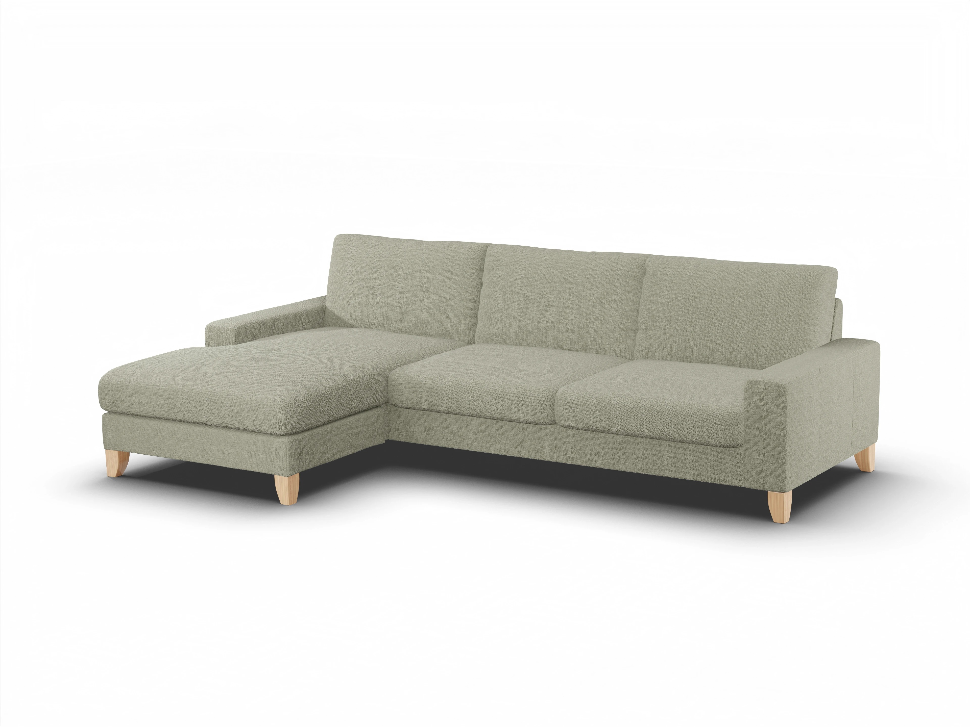 Ansicht des Produktes Casco 2.0 Ecksofa links Abschluss offen in Stoff Grau