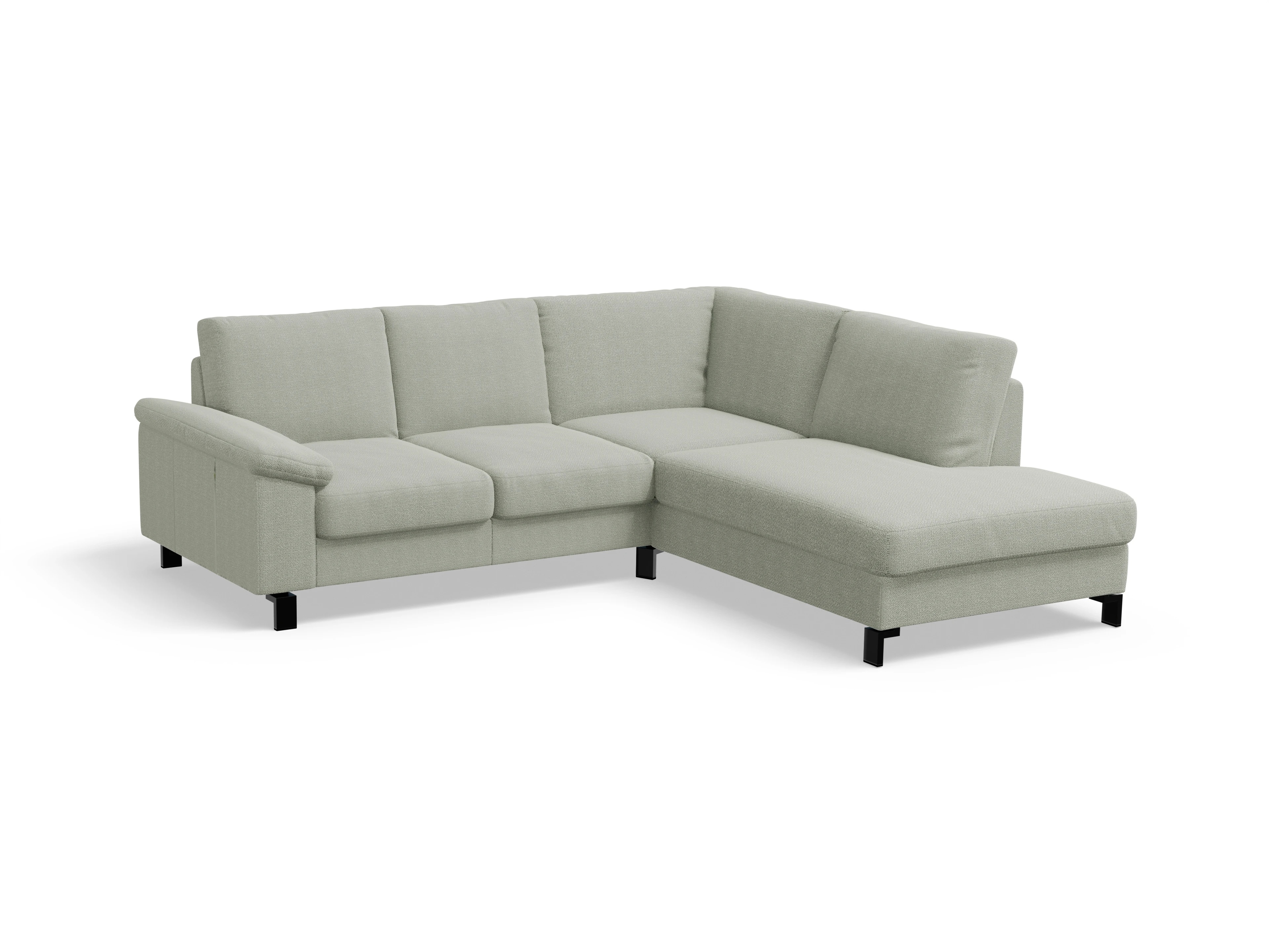 Ansicht des Produktes Casco 2.0 Ecksofa rechts Abschluss offen in Stoff Grau