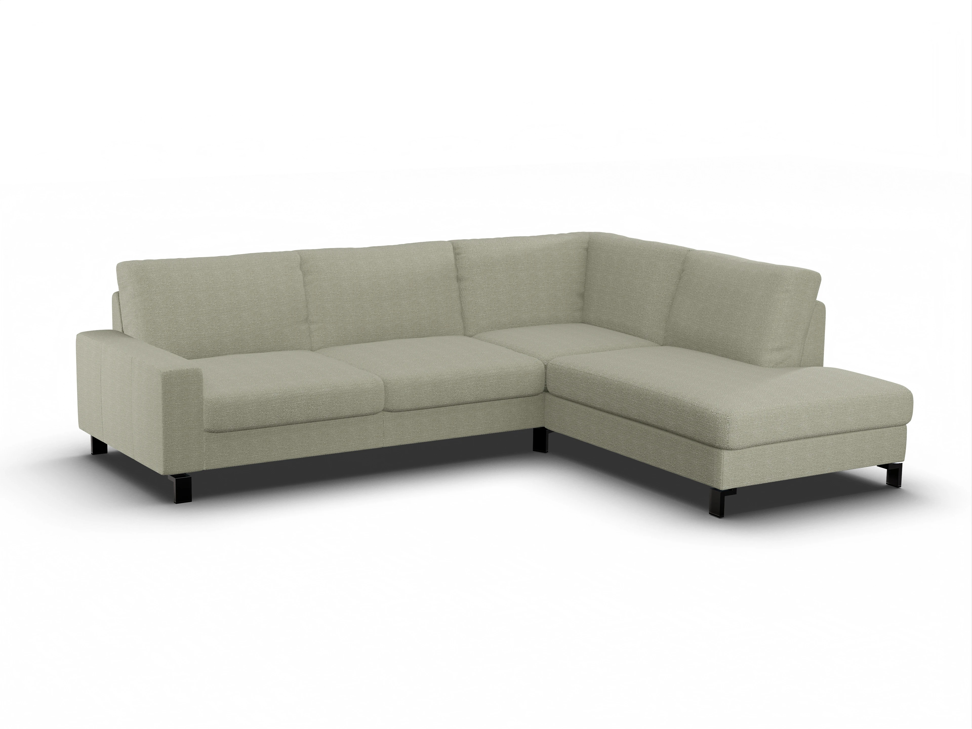 Ansicht des Produktes Casco 2.0 Ecksofa rechts Abschluss offen in Stoff Grau