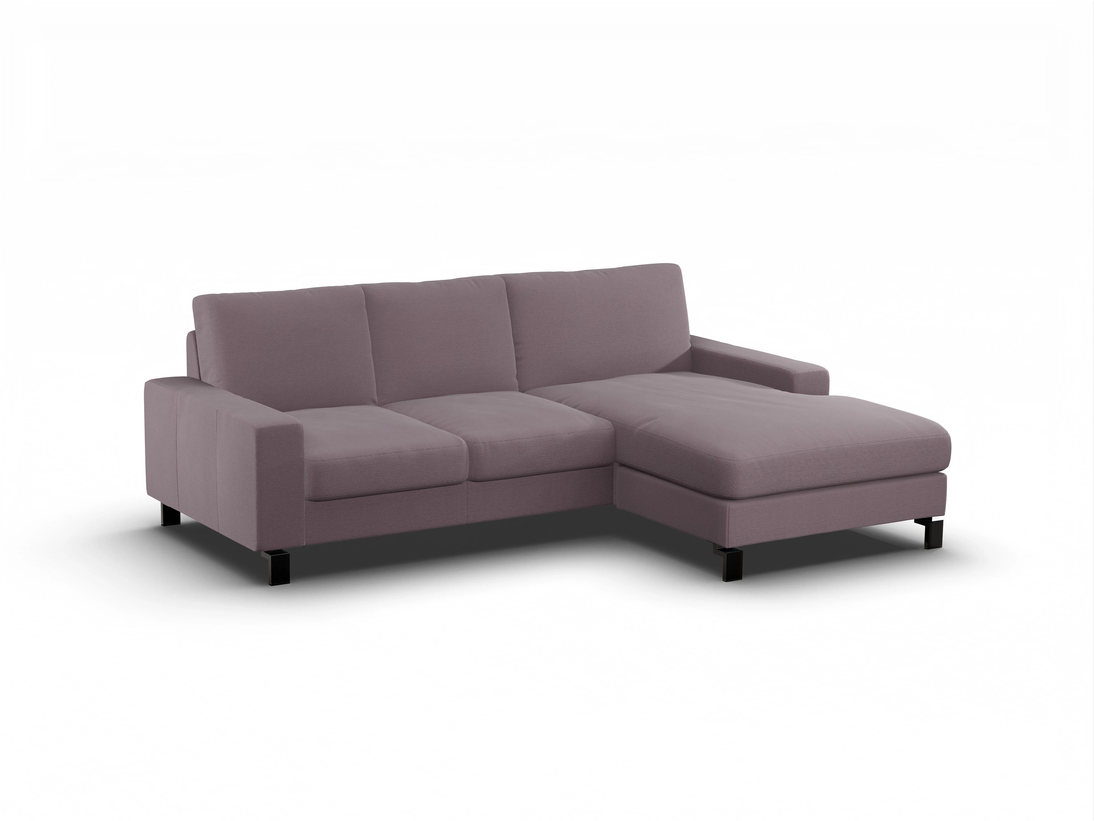 Ansicht des Produktes Casco 2.0 Ecksofa rechts Abschluss offen in Stoff Rosa
