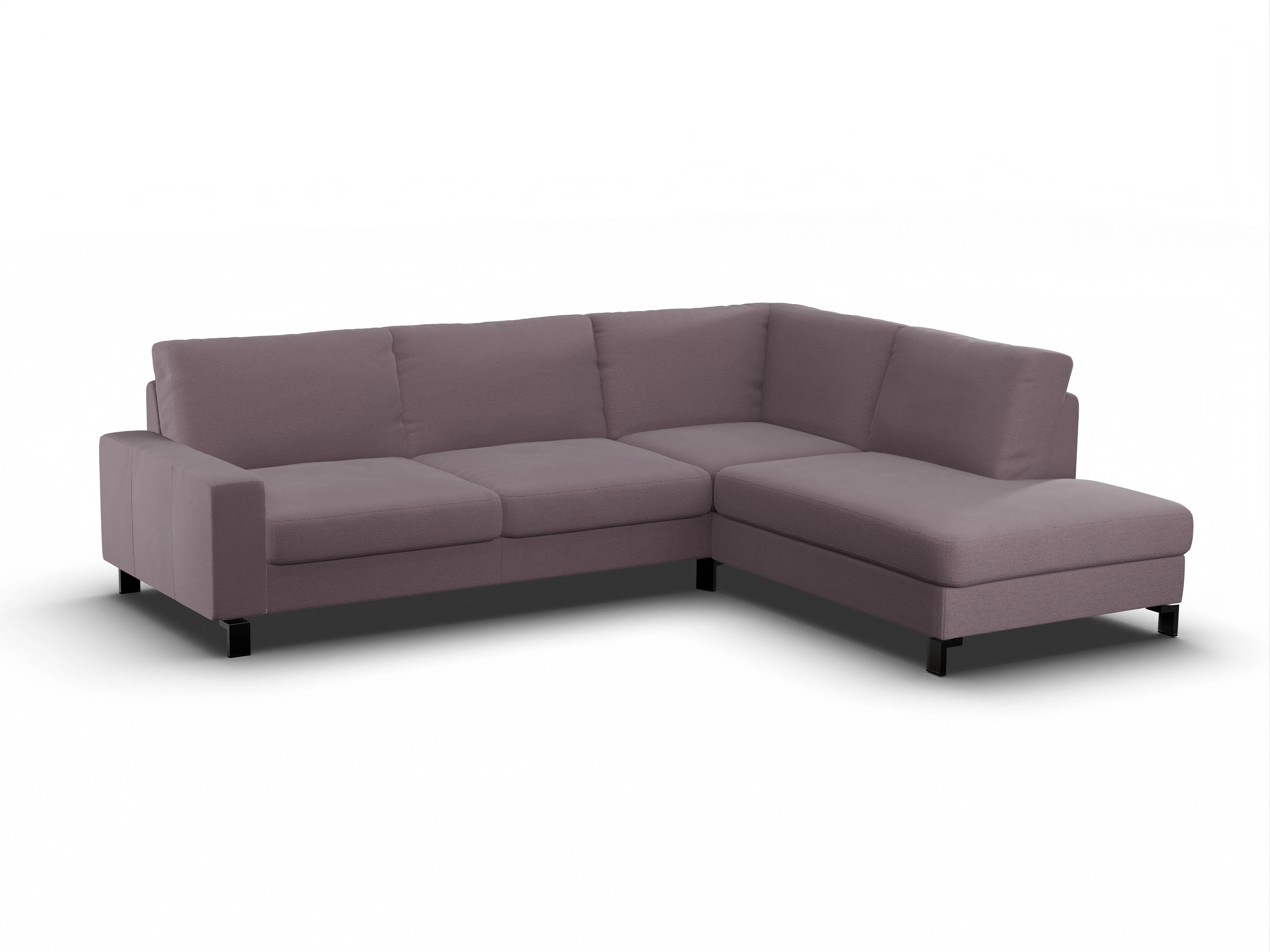 Ansicht des Produktes Casco 2.0 Ecksofa rechts Abschluss offen in Stoff Rosa