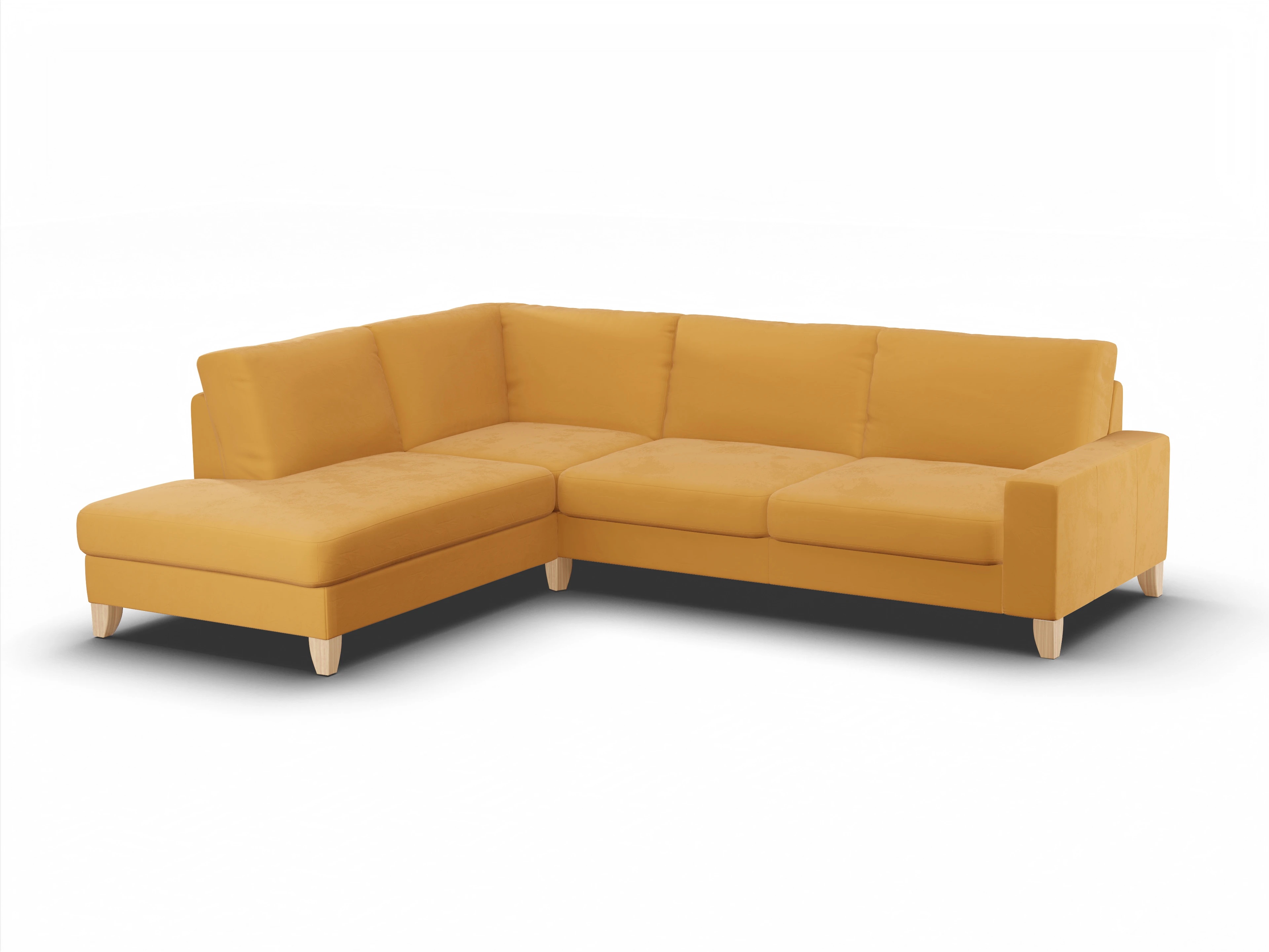 Ansicht des Produktes Casco 2.0 Ecksofa links Abschluss offen in Stoff Orange