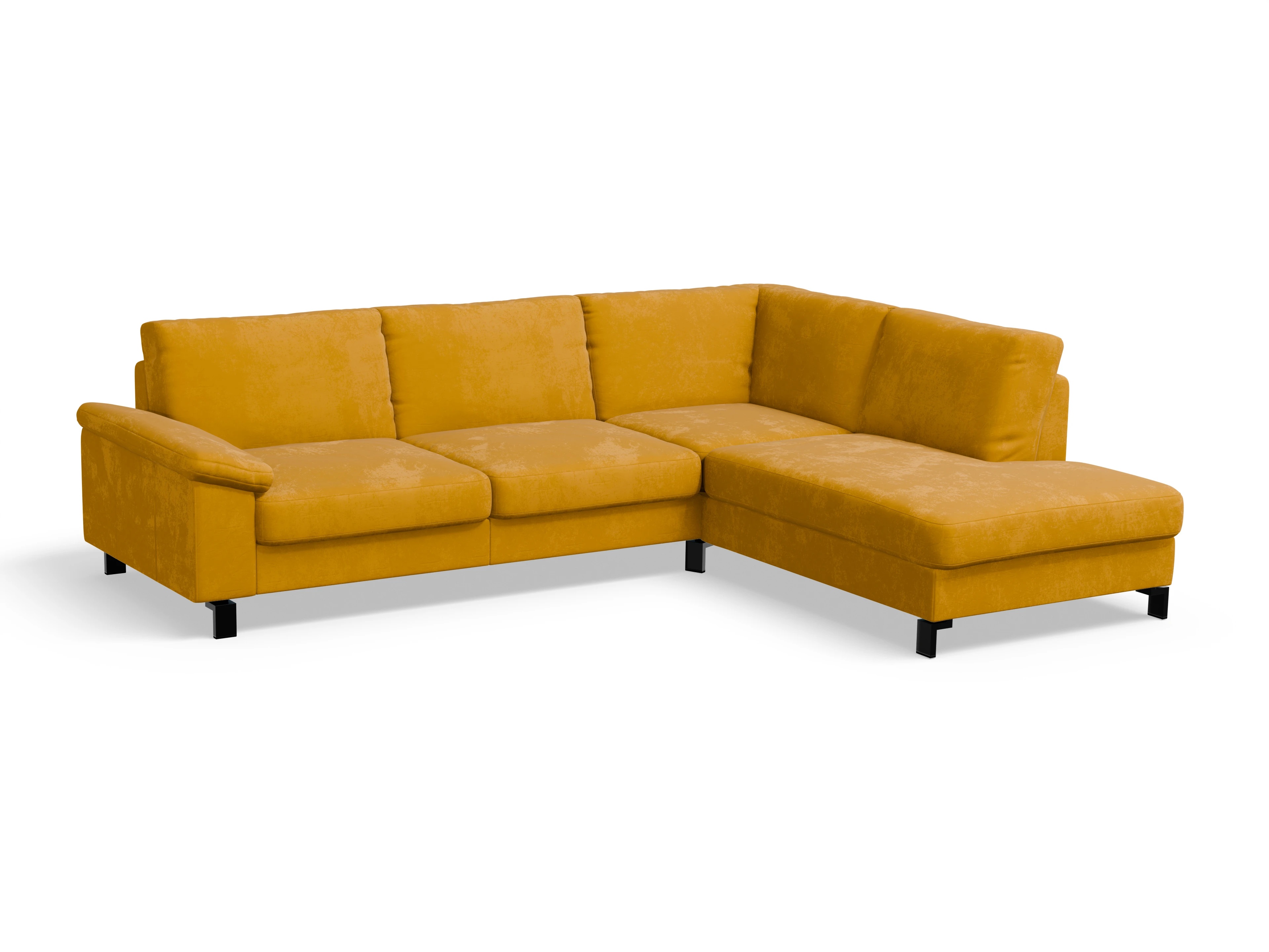 Ansicht des Produktes Casco 2.0 Ecksofa rechts Abschluss offen in Stoff Orange