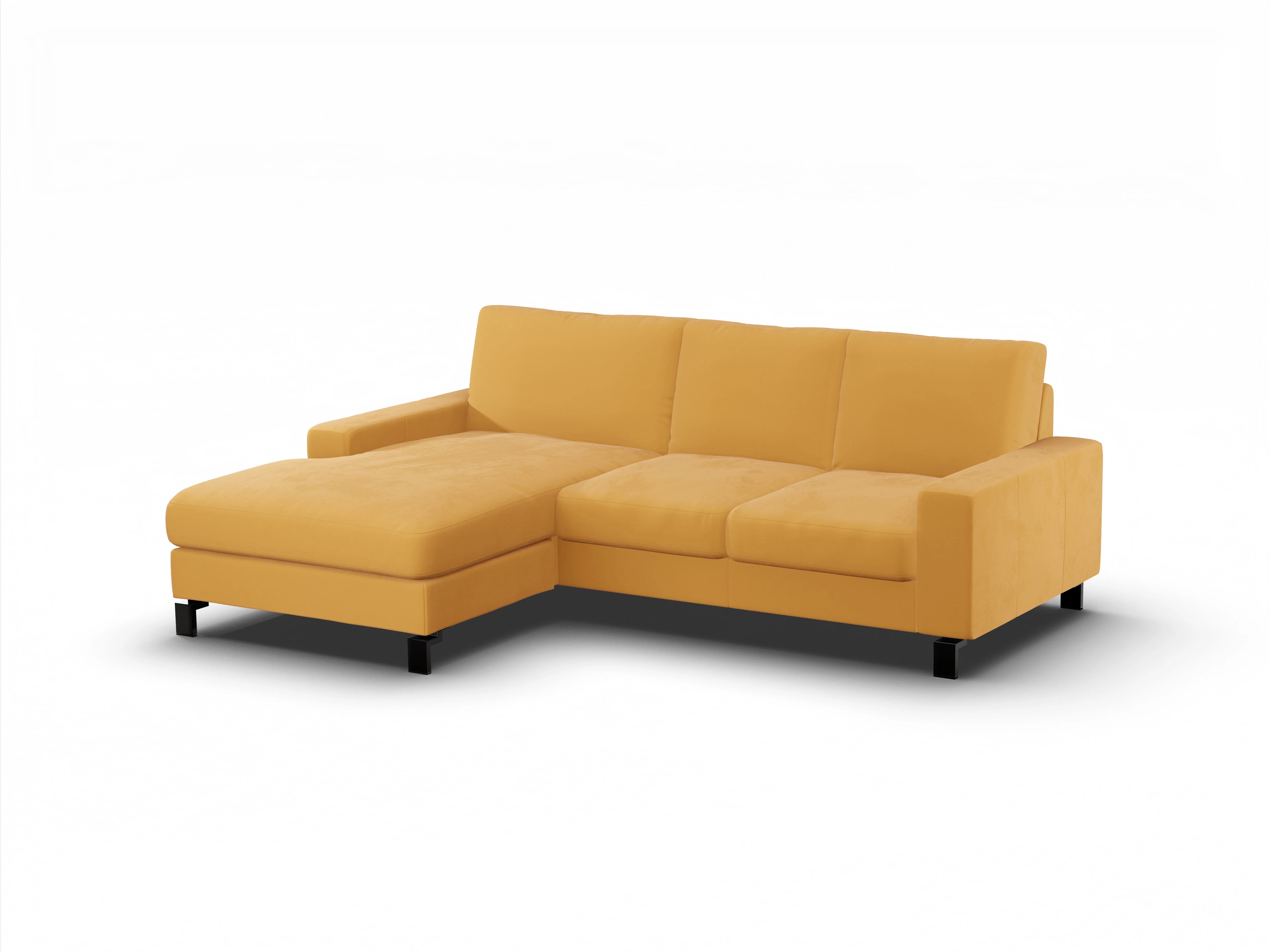 Ansicht des Produktes Casco 2.0 Ecksofa links Abschluss offen in Stoff Orange