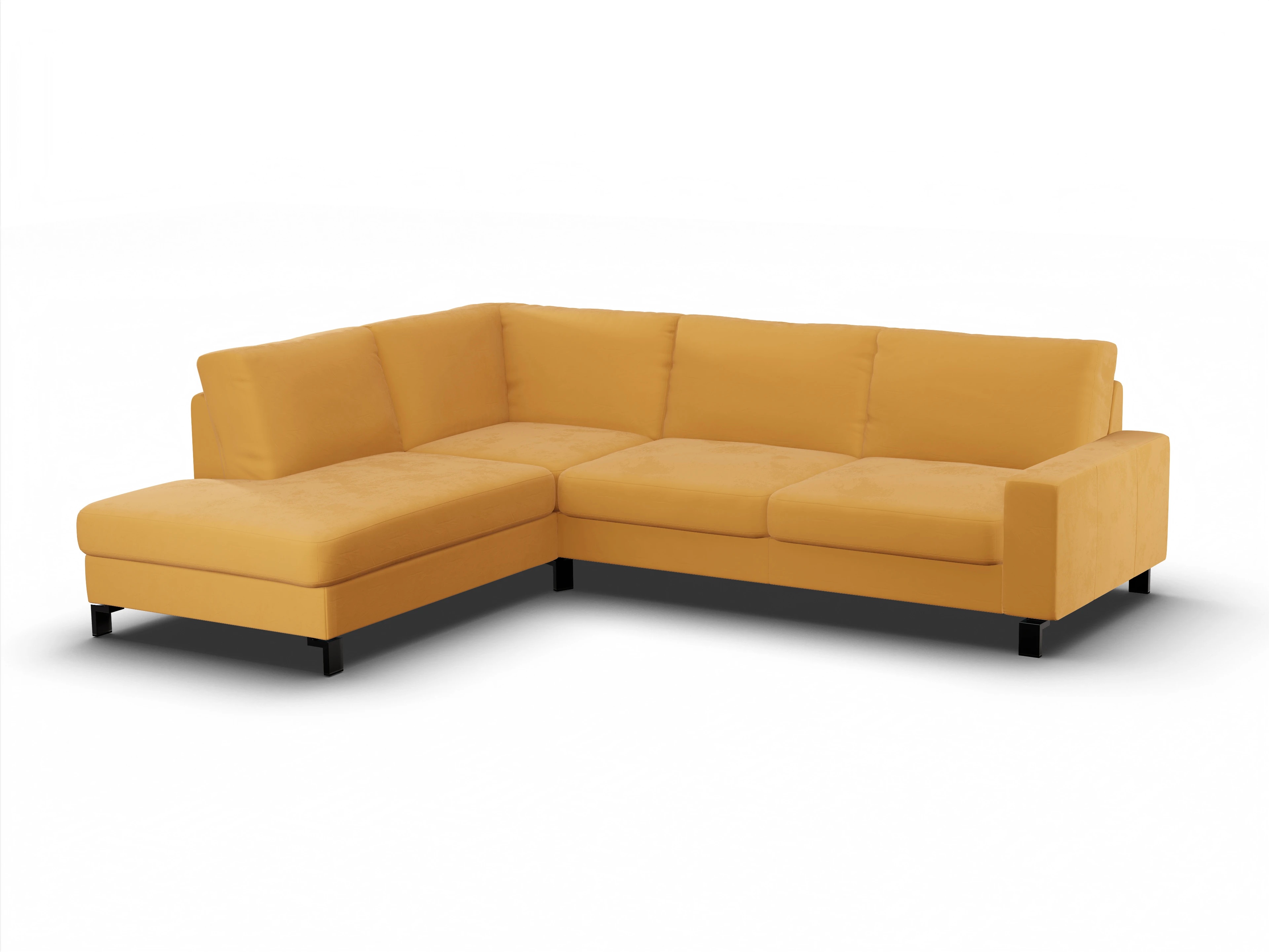 Ansicht des Produktes Casco 2.0 Ecksofa links Abschluss offen in Stoff Orange