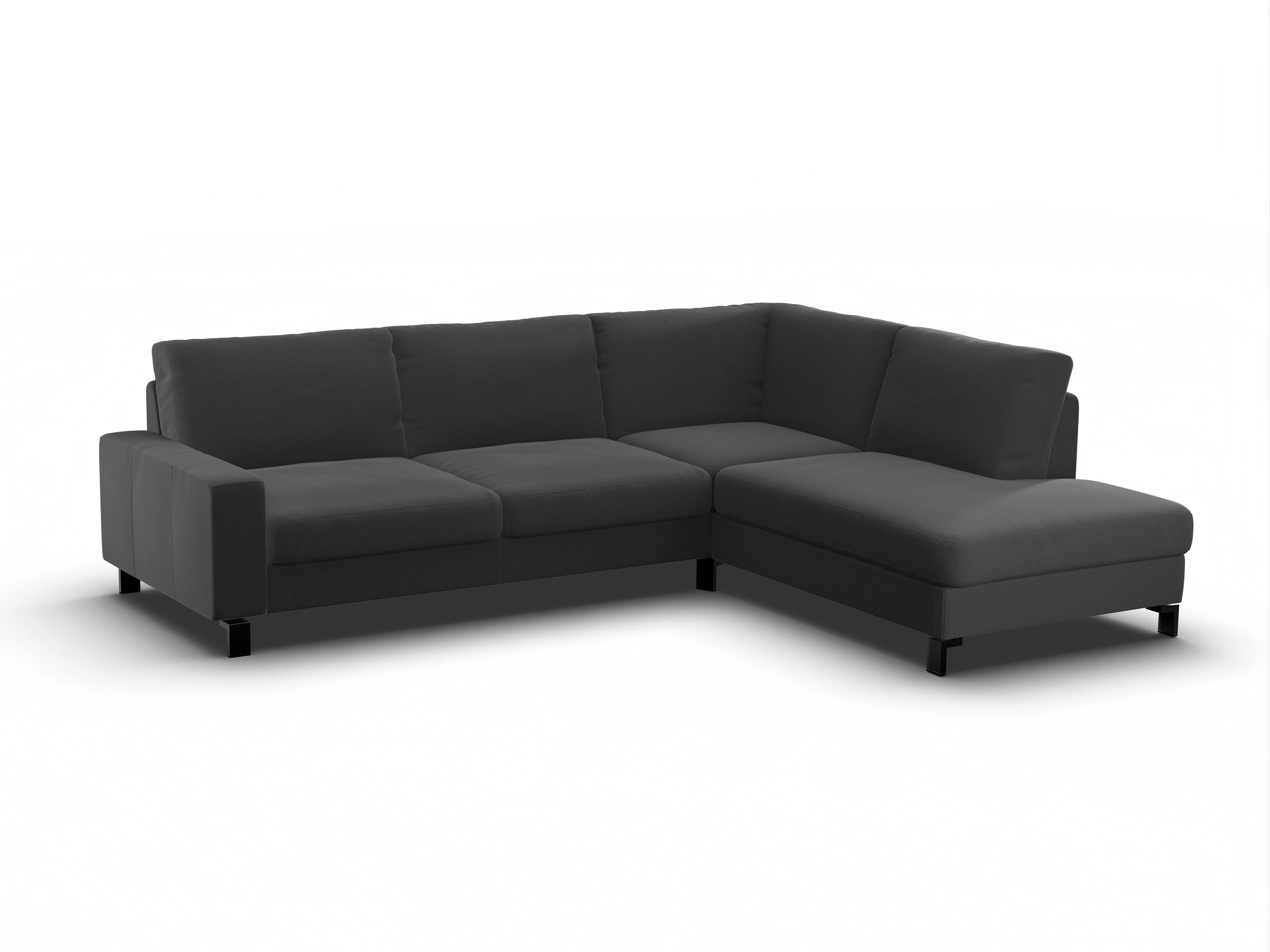 Ansicht des Produktes Casco 2.0 Ecksofa rechts Abschluss offen in Stoff Grau