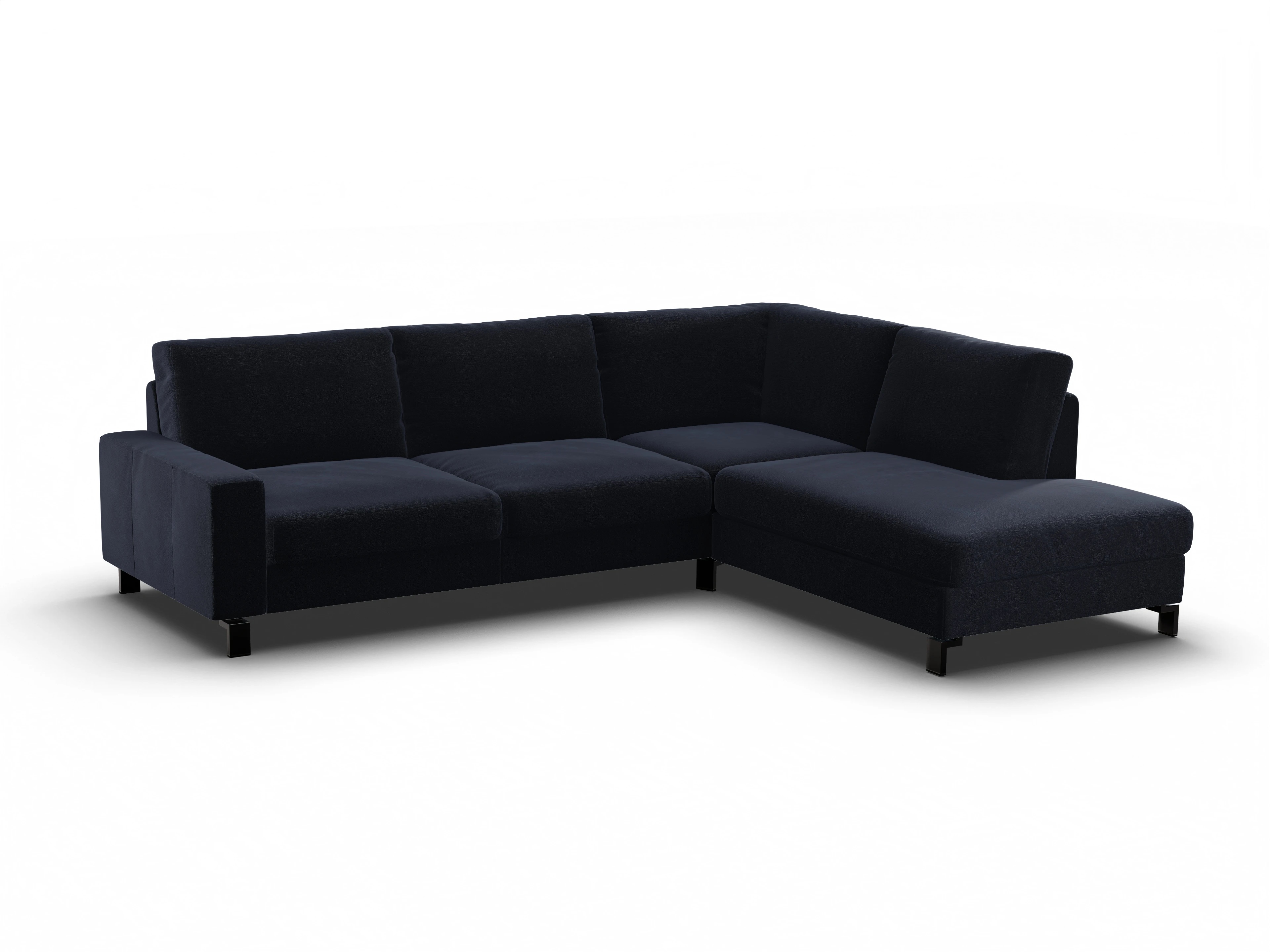 Ansicht des Produktes Casco 2.0 Ecksofa rechts Abschluss offen in Stoff Blau