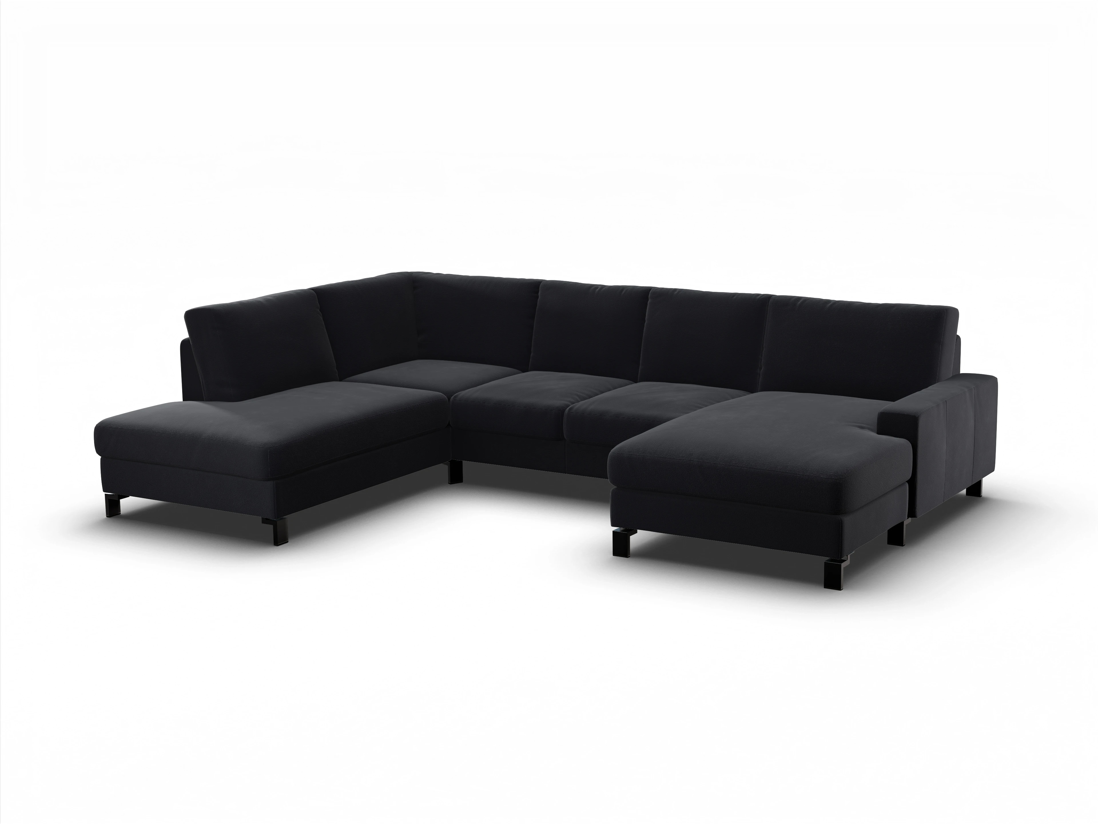 Ansicht des Produktes Casco 2.0 Wohnlandschaft offen beidseitig in Stoff Grau