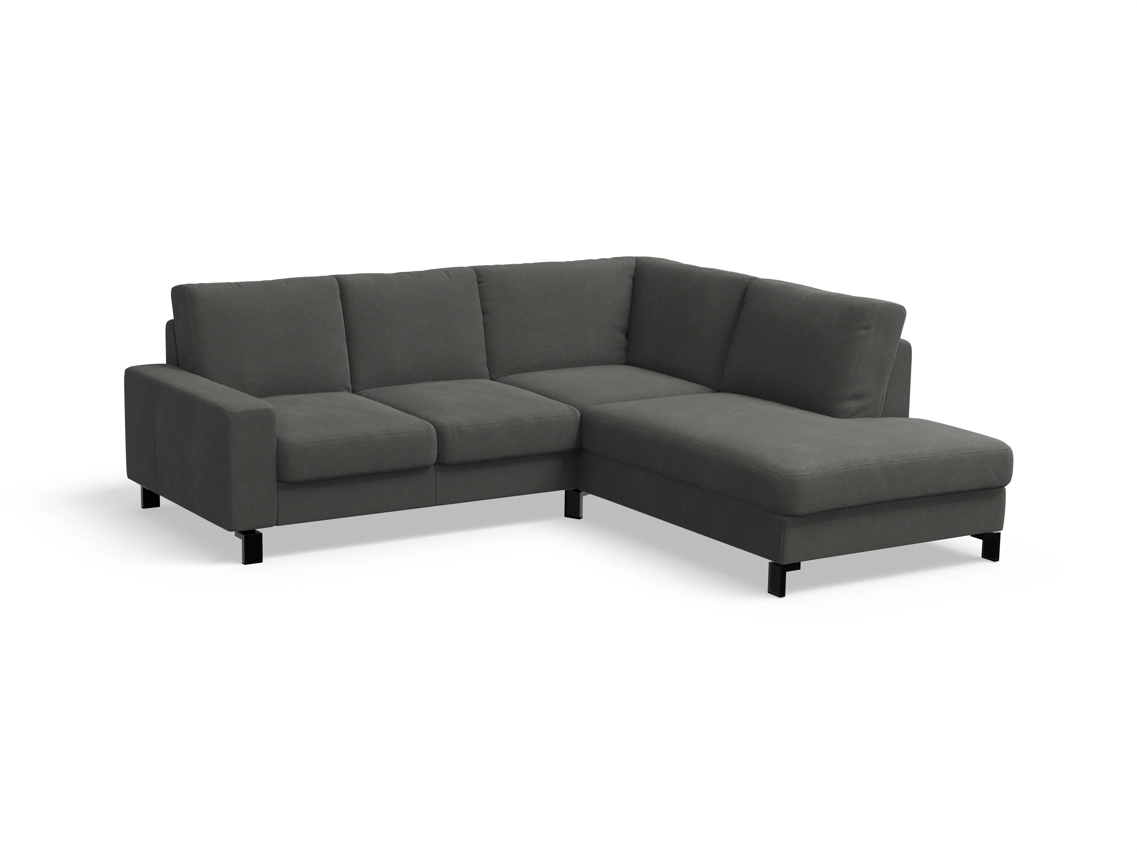 Ansicht des Produktes Casco 2.0 Ecksofa rechts Abschluss offen in Stoff Grau