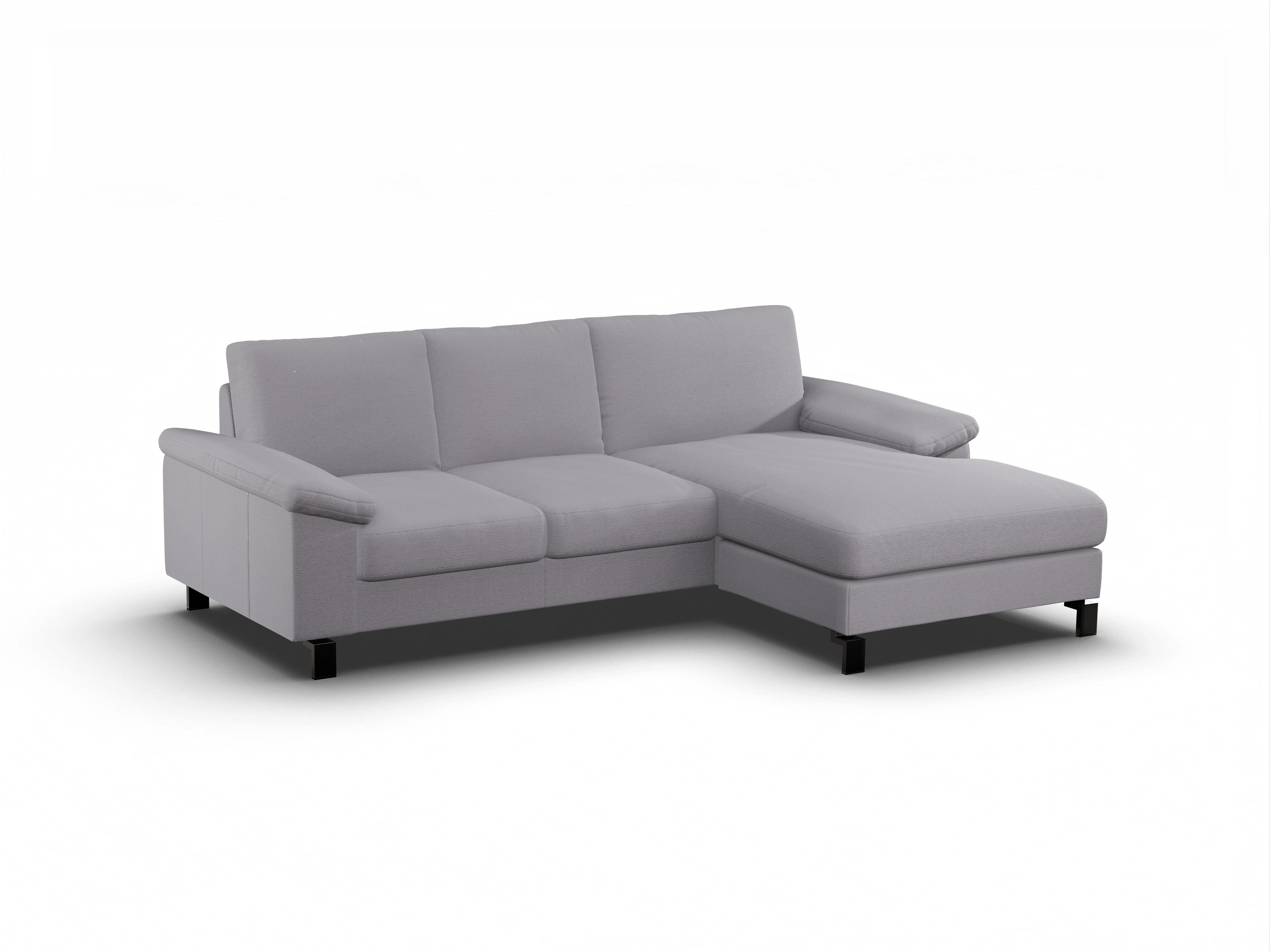 Ansicht des Produktes Casco 2.0 Ecksofa rechts Abschluss offen in Stoff Grau