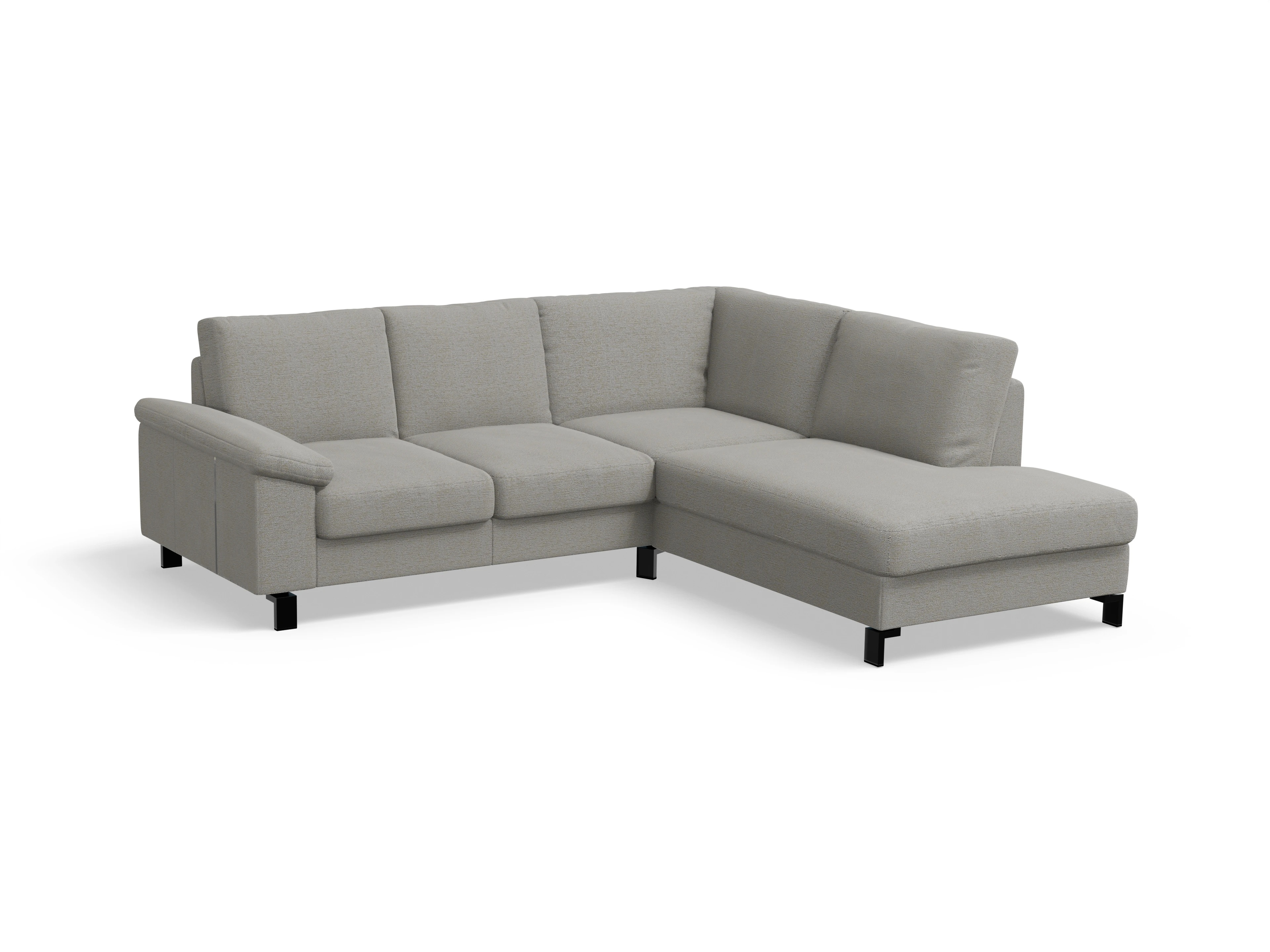 Ansicht des Produktes Casco 2.0 Ecksofa rechts Abschluss offen in Stoff Grau