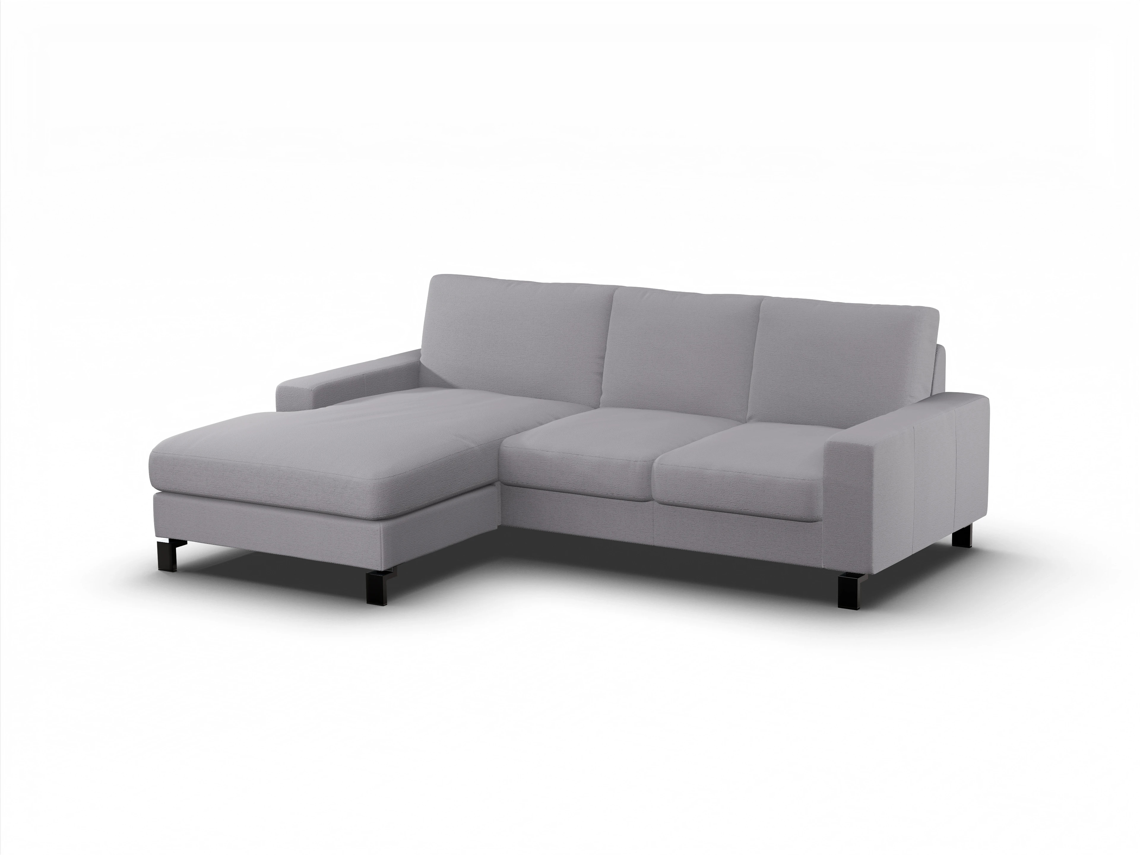 Ansicht des Produktes Casco 2.0 Ecksofa links Abschluss offen in Stoff Grau