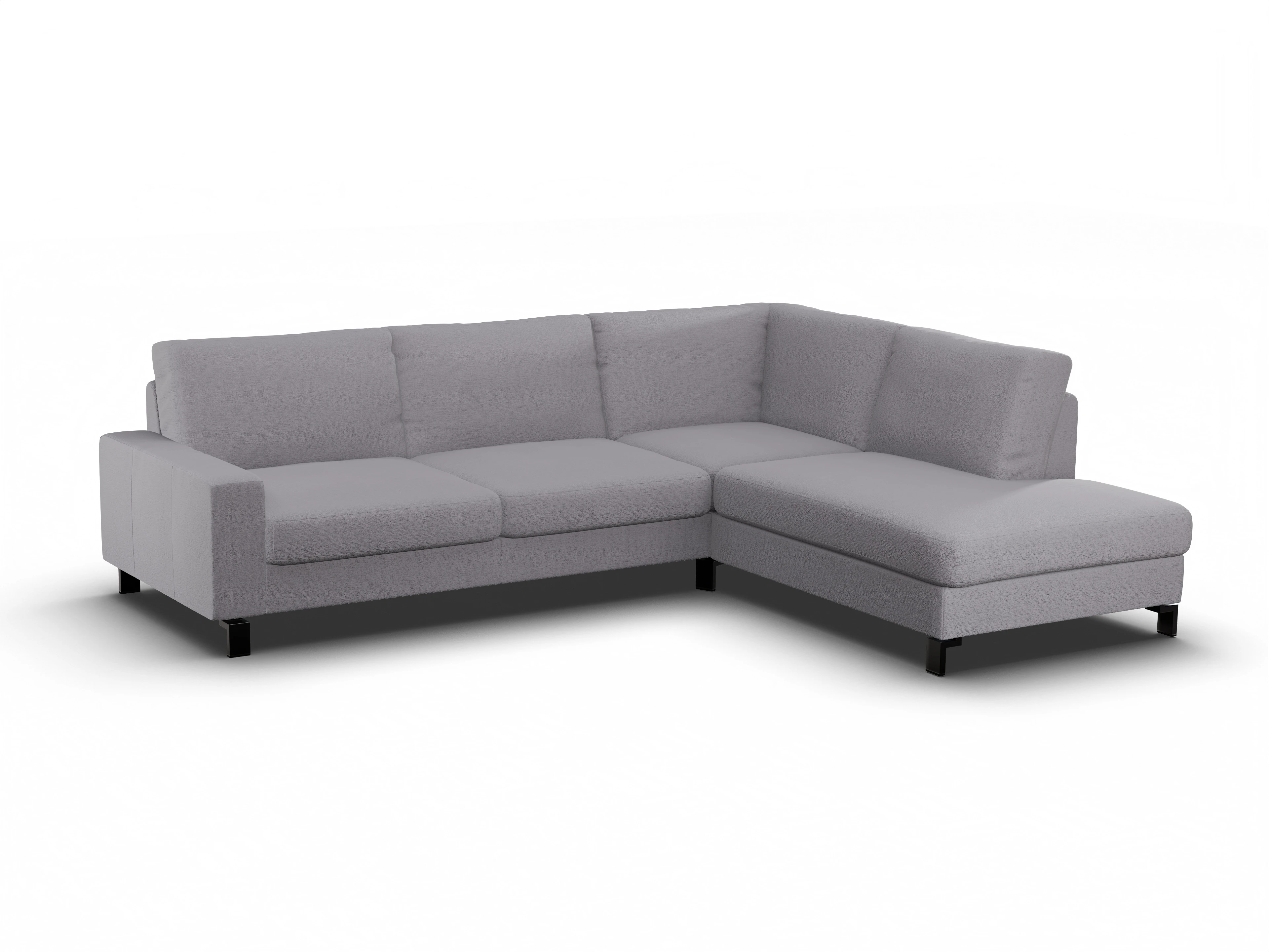 Ansicht des Produktes Casco 2.0 Ecksofa rechts Abschluss offen in Stoff Grau