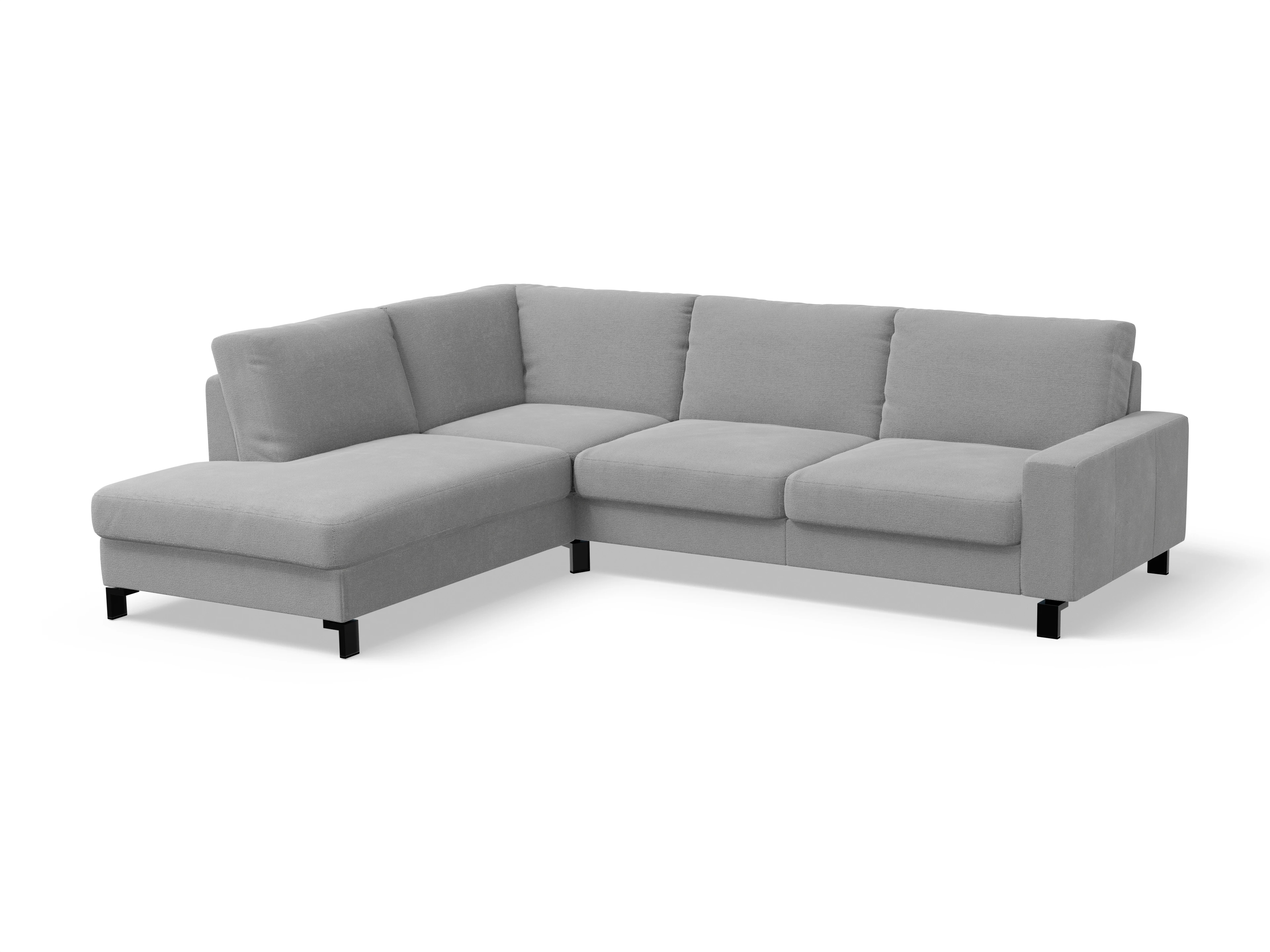 Ansicht des Produktes Casco 2.0 Ecksofa links Abschluss offen in Stoff Grau