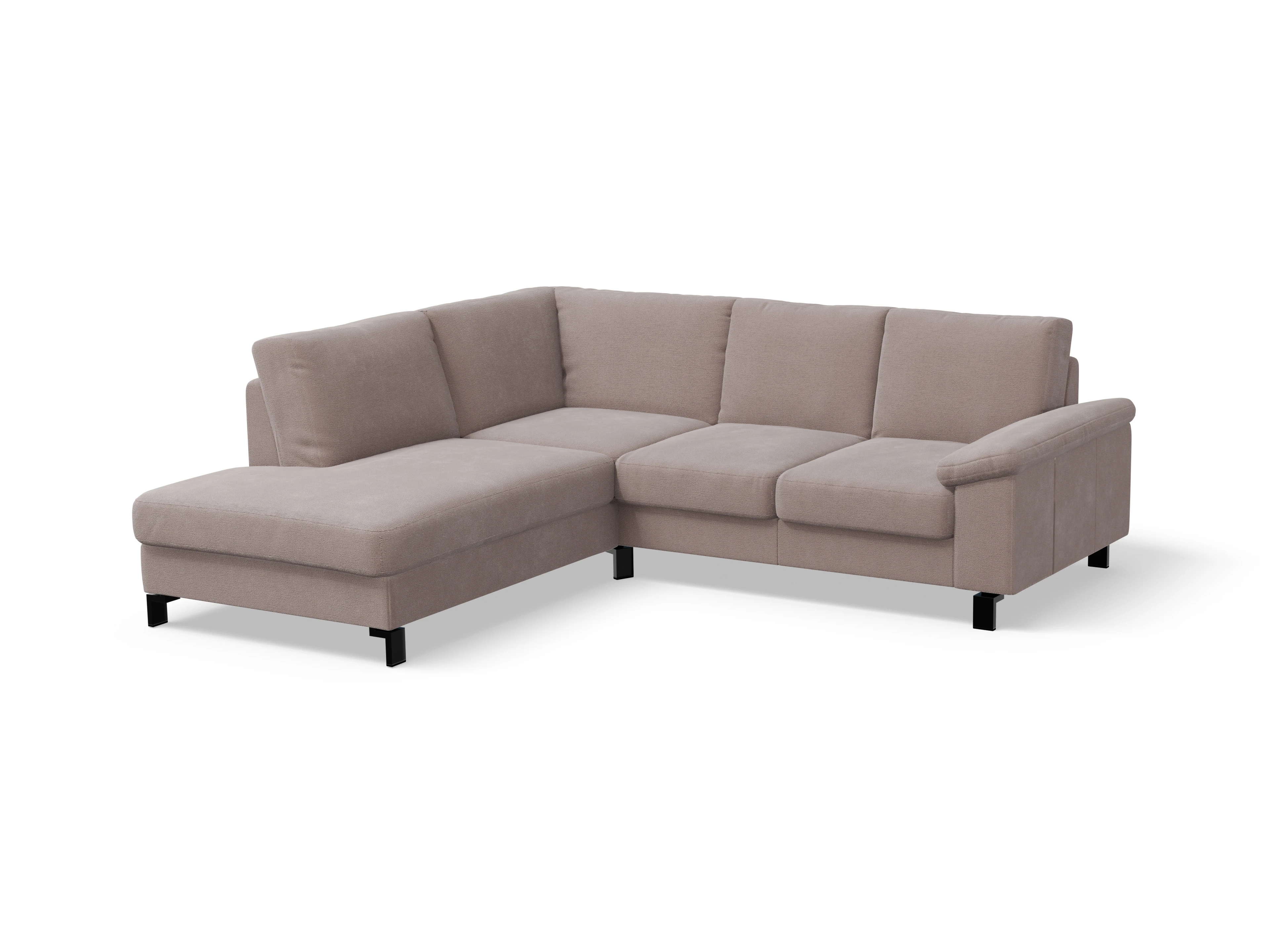Ansicht des Produktes Casco 2.0 Ecksofa links Abschluss offen in Stoff Braun