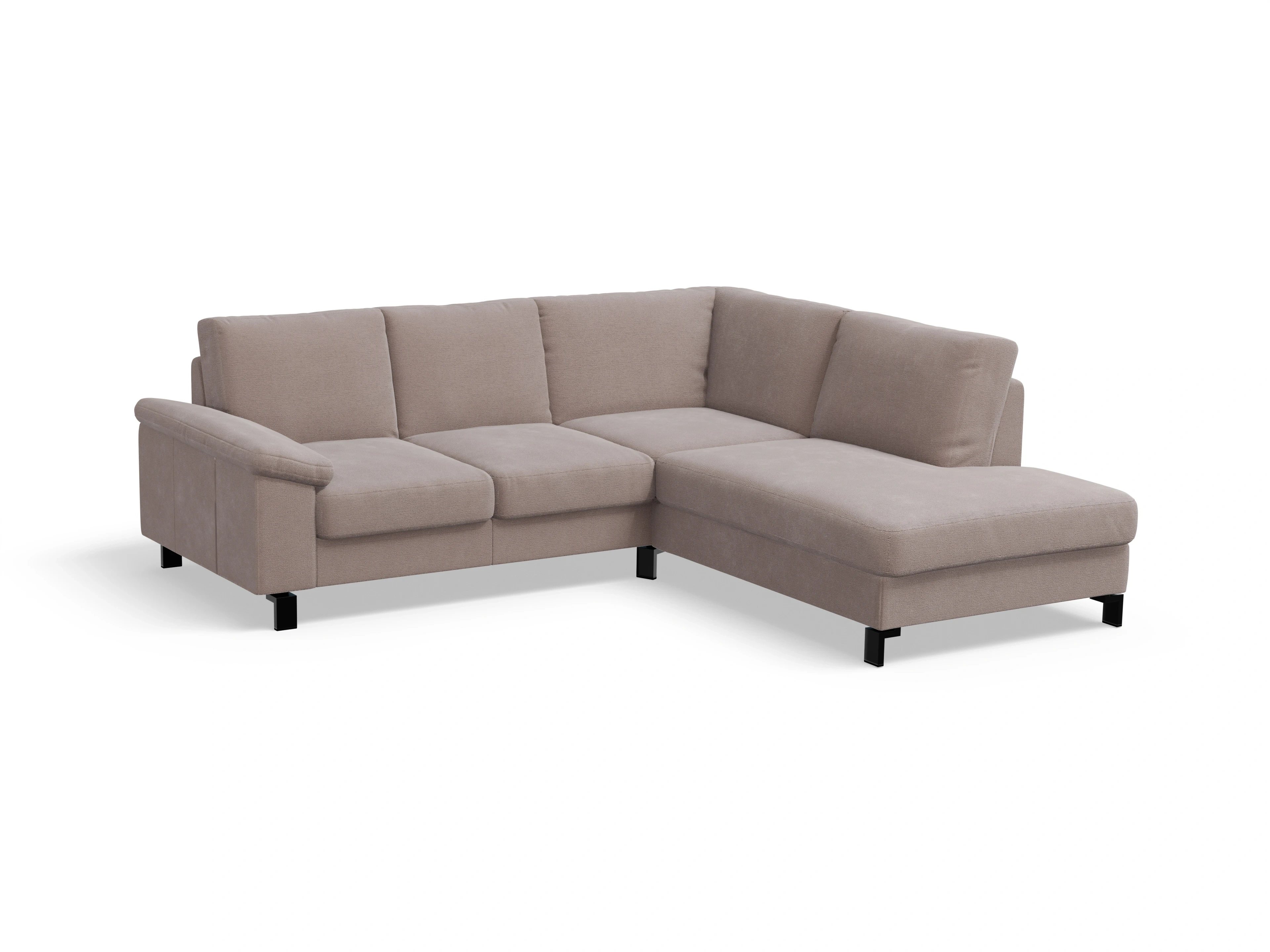 Ansicht des Produktes Casco 2.0 Ecksofa rechts Abschluss offen in Stoff Braun