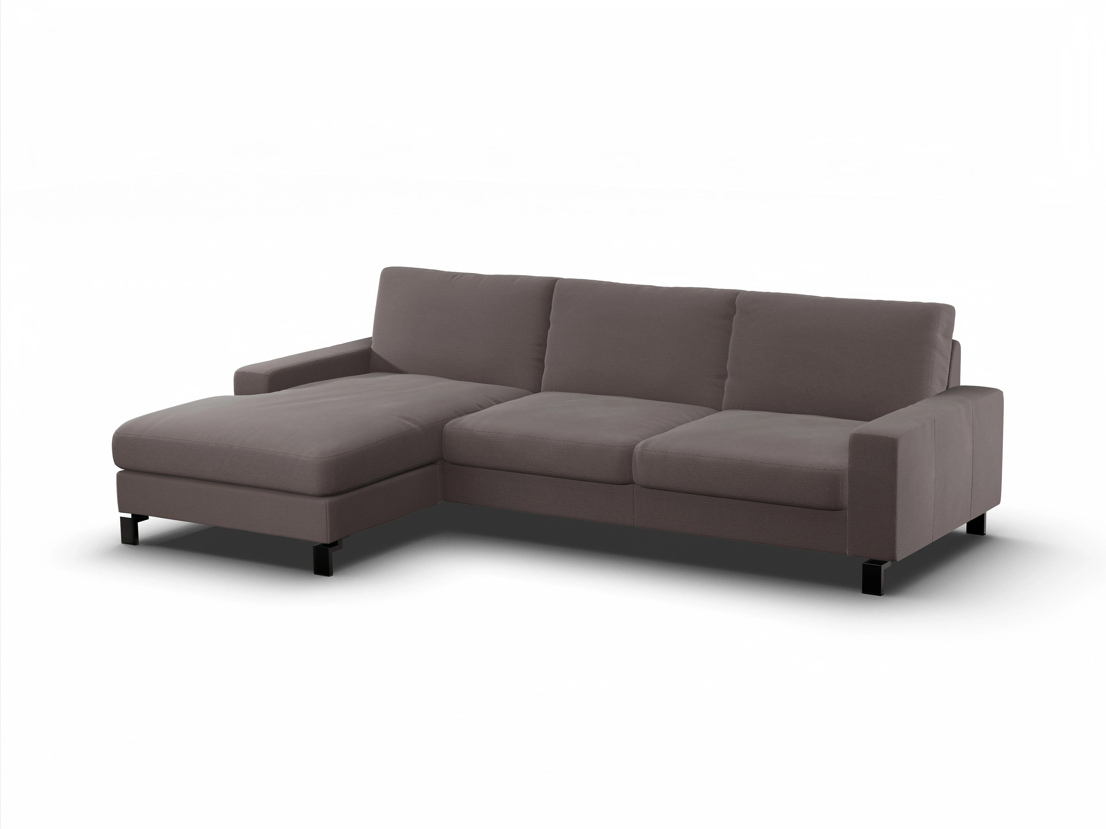 Ansicht des Produktes Casco 2.0 Ecksofa links Abschluss offen in Stoff Braun