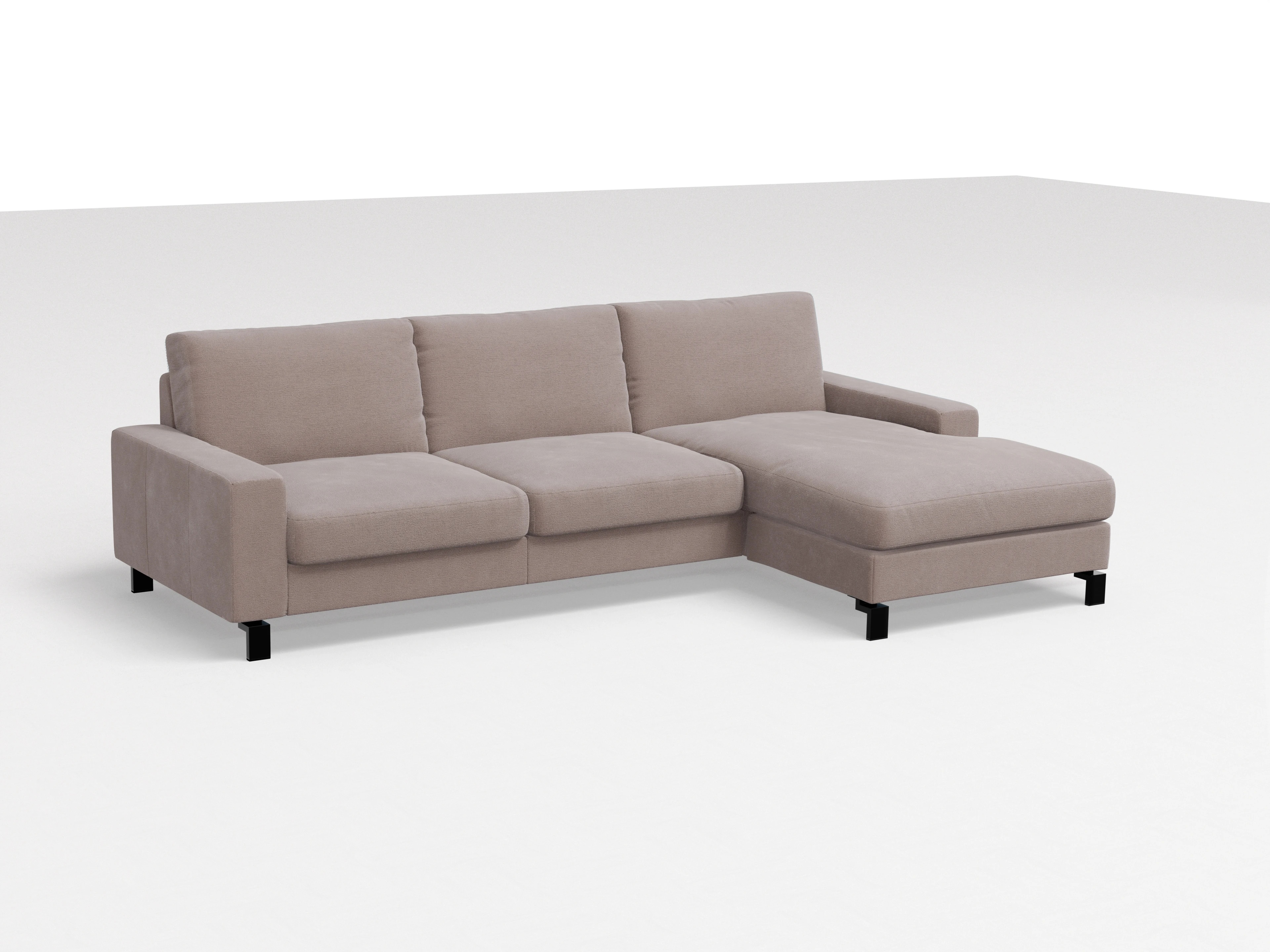 Ansicht des Produktes Casco 2.0 Ecksofa rechts Abschluss offen in Stoff Braun