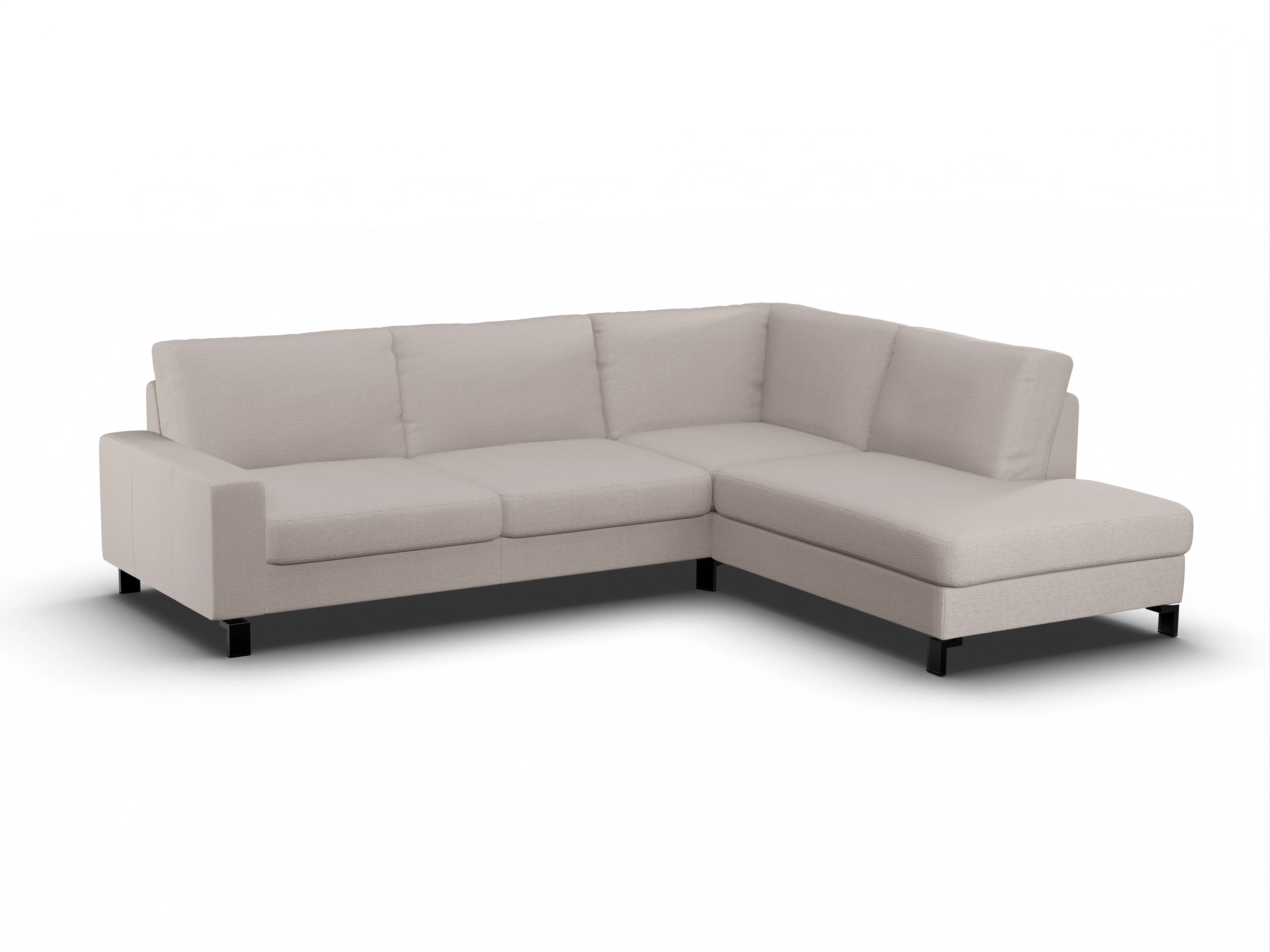 Ansicht des Produktes Casco 2.0 Ecksofa rechts Abschluss offen in Stoff Braun