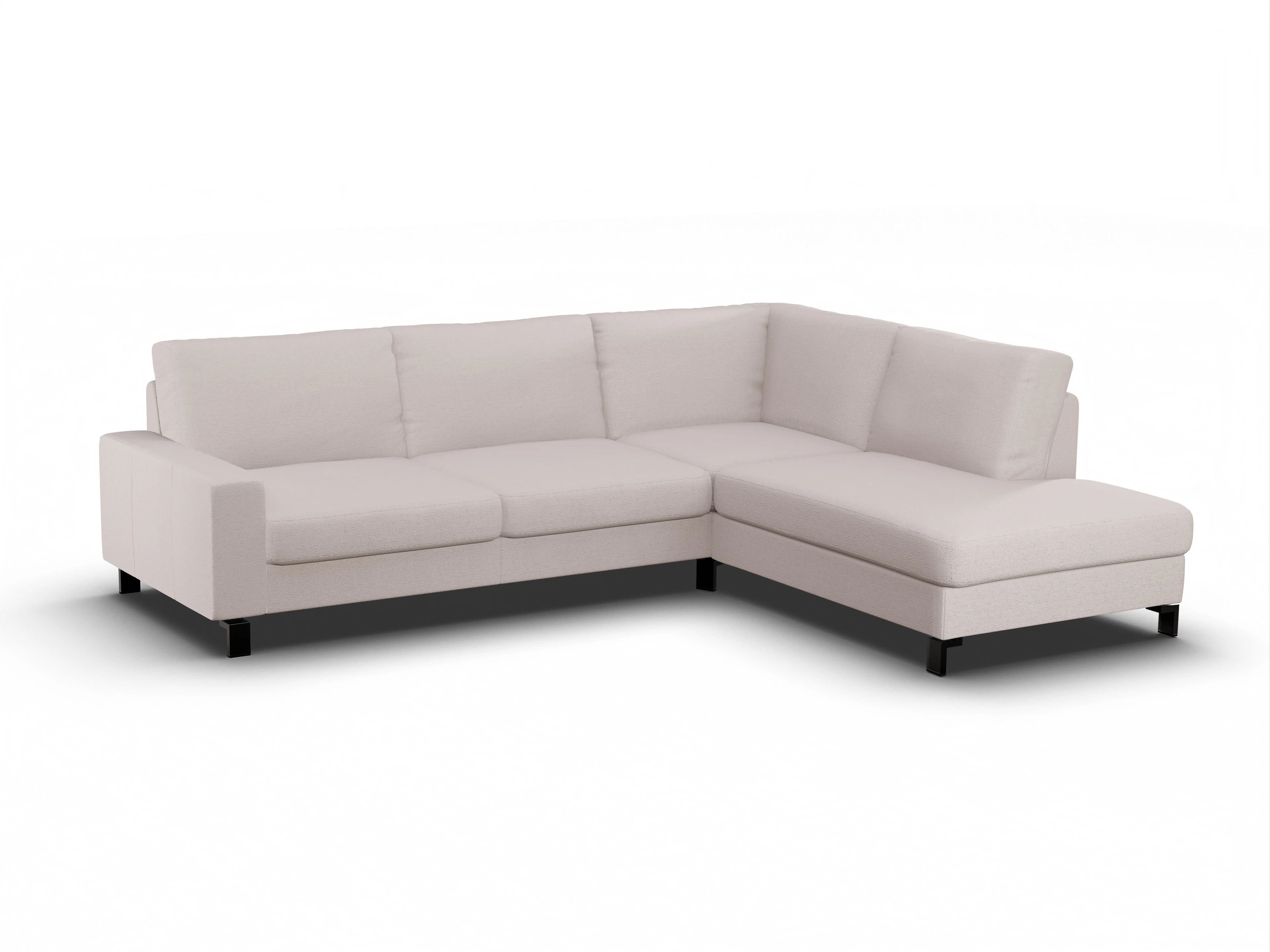 Ansicht des Produktes Casco 2.0 Ecksofa rechts Abschluss offen in Stoff Weiss